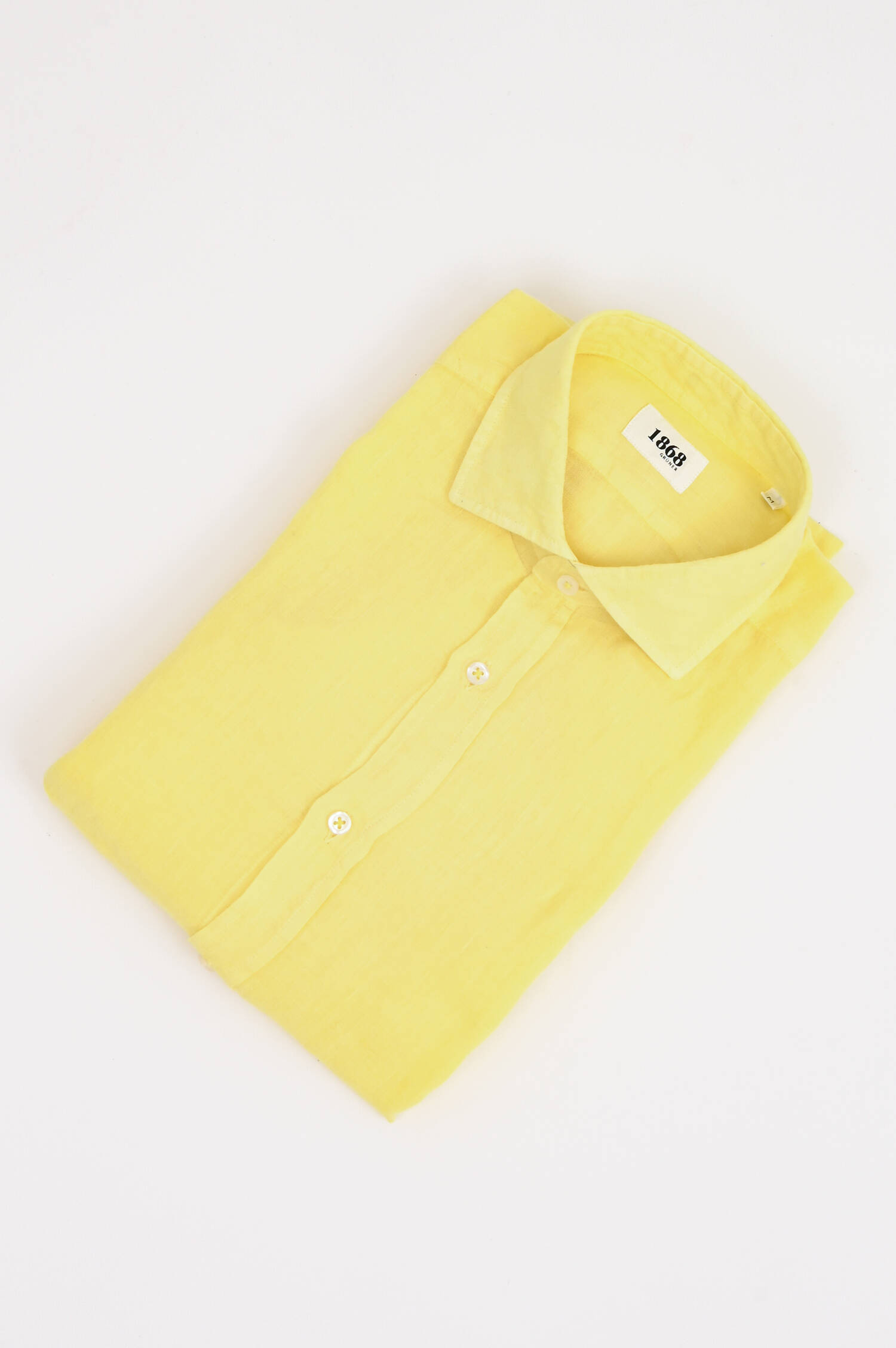 Leinenhemd in Zitronengelb