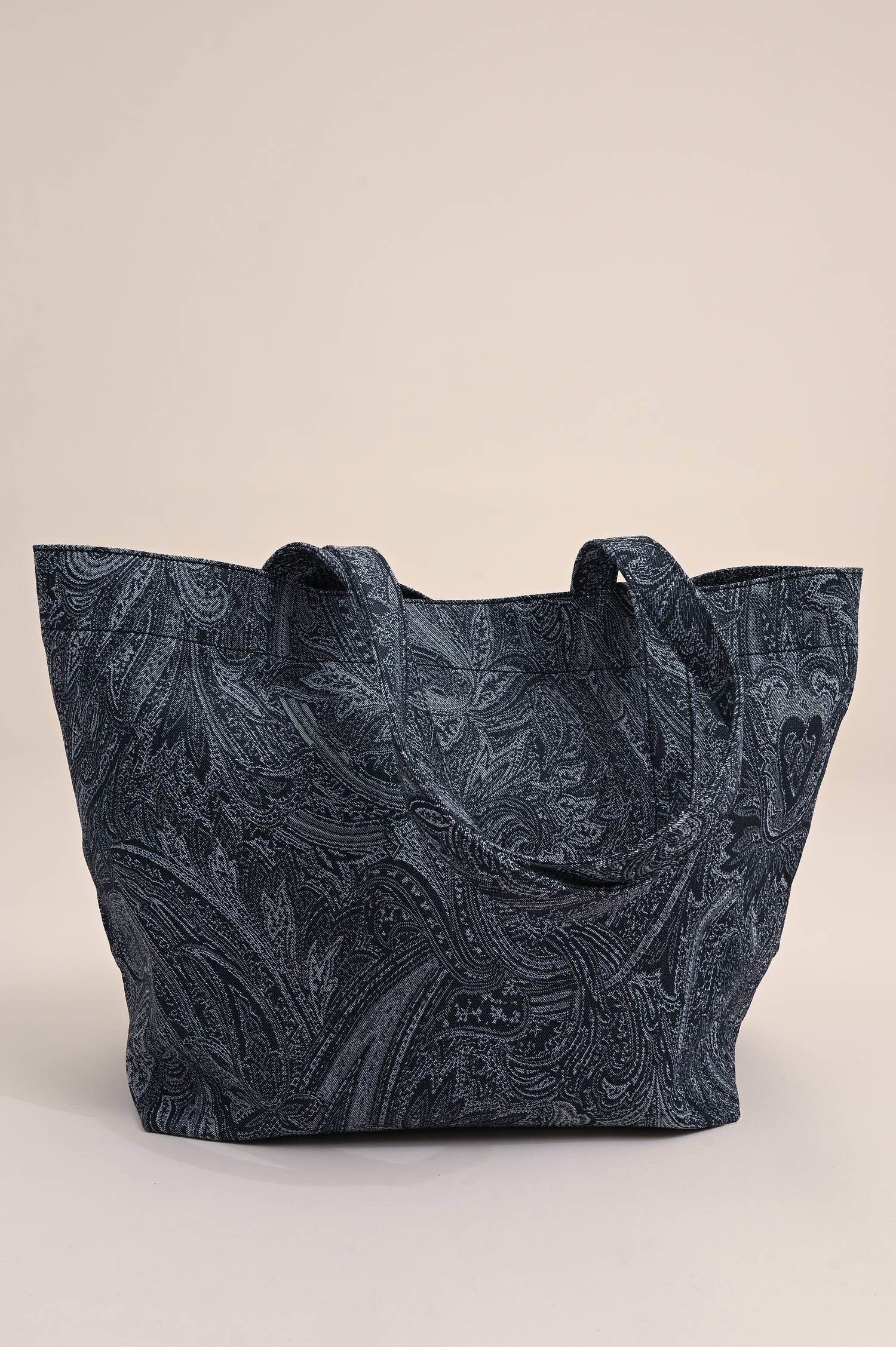 Unisex-Shopper in Grau/Weiß gemustert Unisex-Shopper in Grau/Weiß gemustert