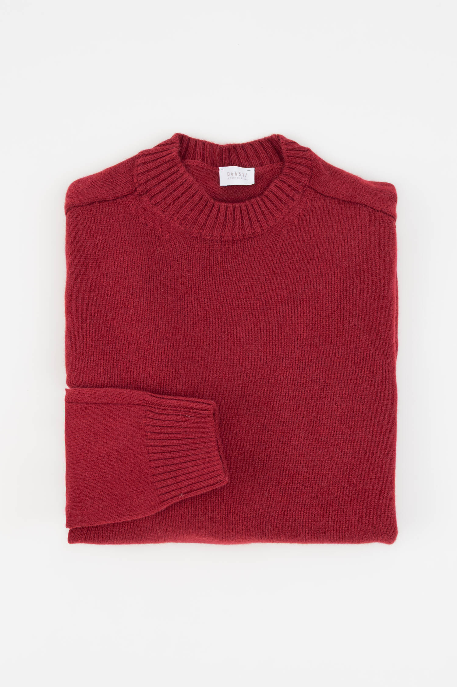 Woll-Cashmere-Pullover in Bordeaux