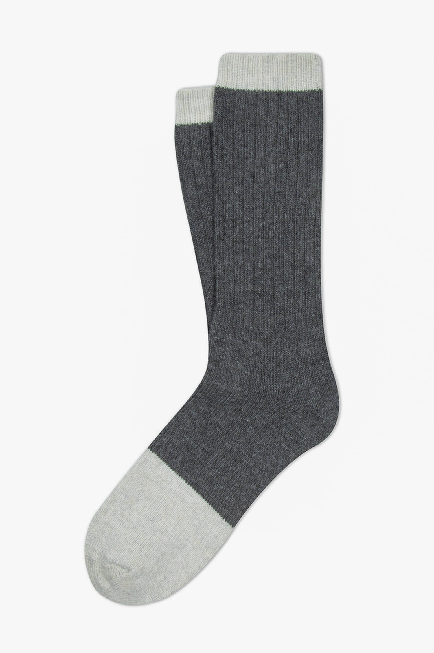 Socken SURREY in Dunkelgrau/Natur