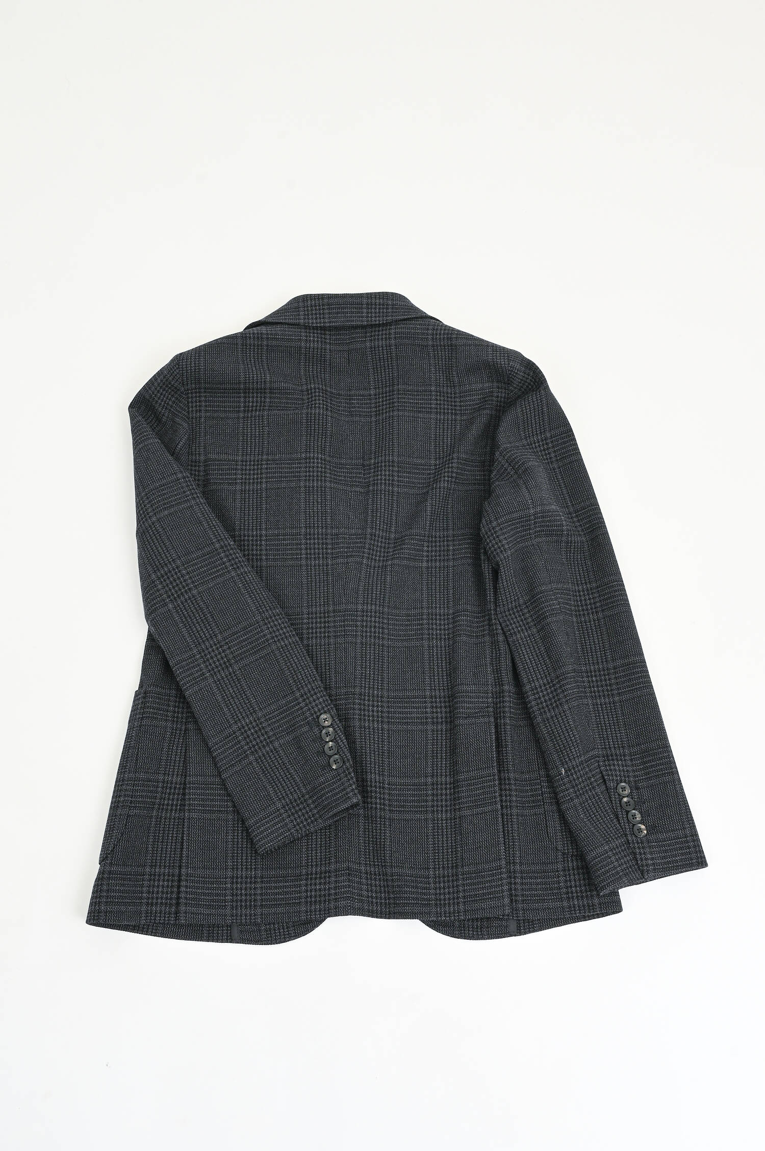  Kariertes Baumwollsakko in Grau