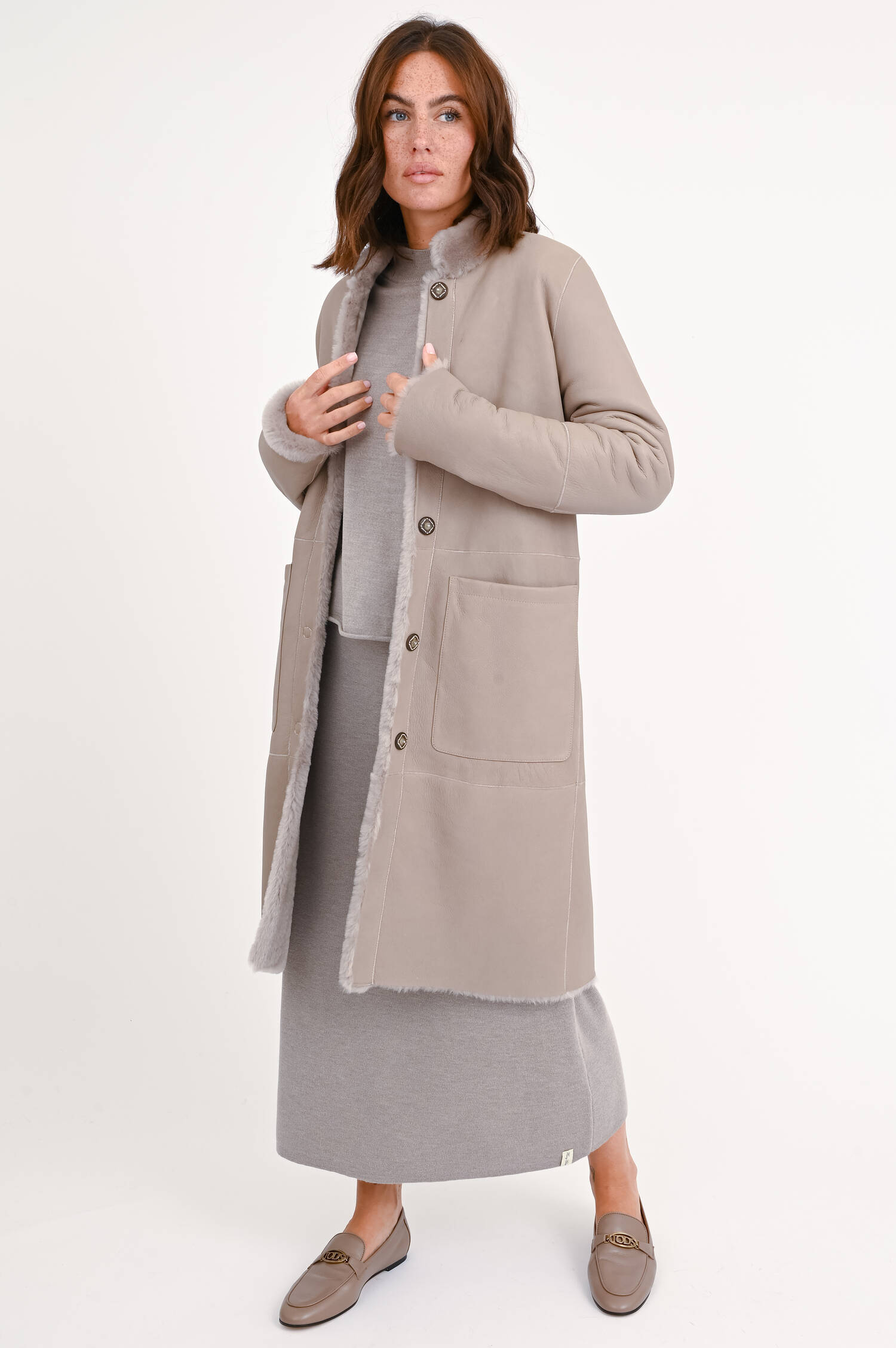 Wendemantel TESSA STRAIGHT in Taupe Wendemantel TESSA STRAIGHT in Taupe