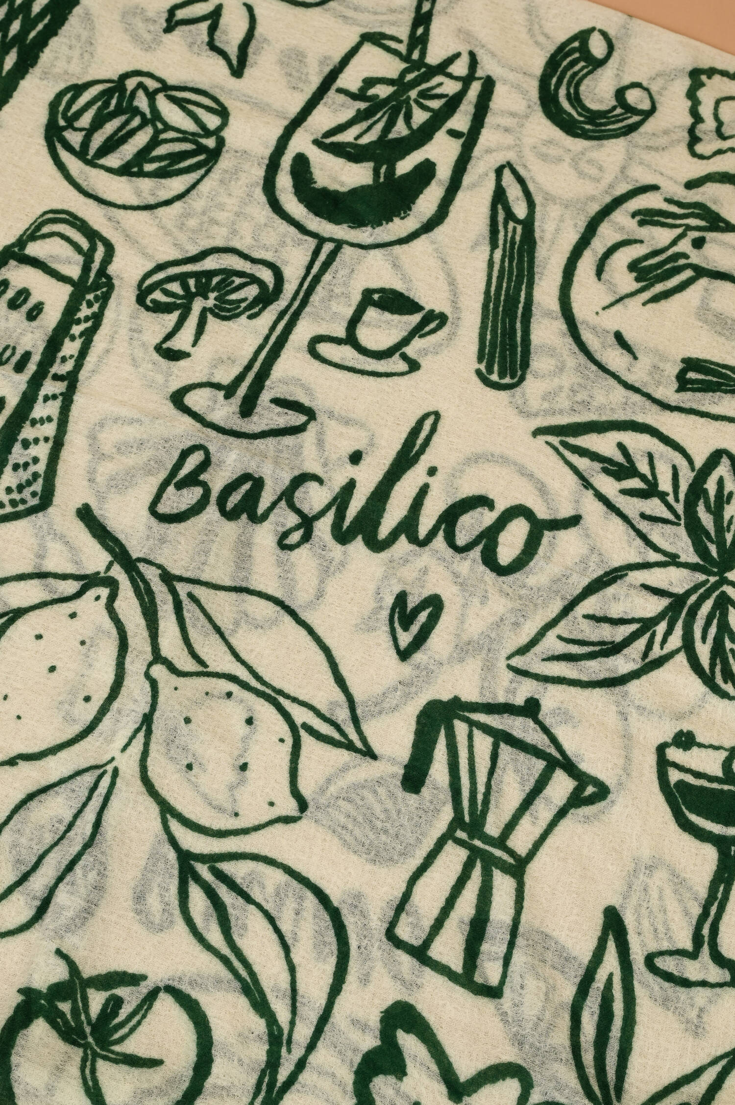 Tuch aus Cashmere "FINE" in Grün