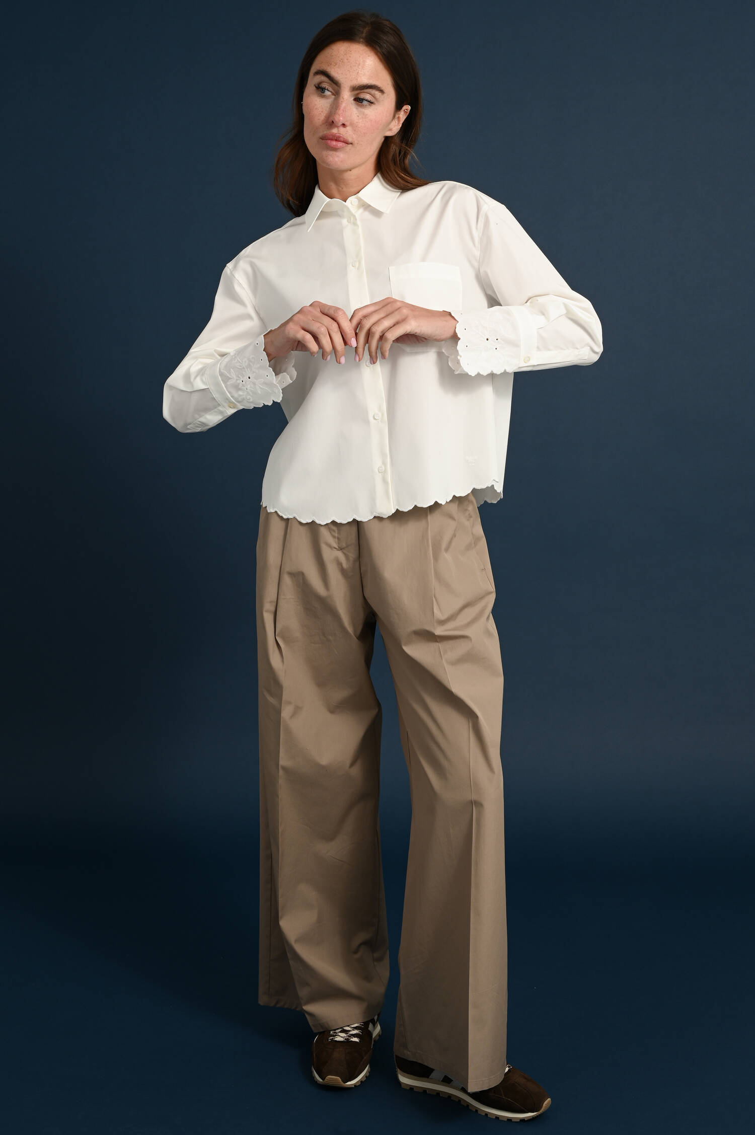 Baumwoll Bluse NEUTRO in Natur-Creme