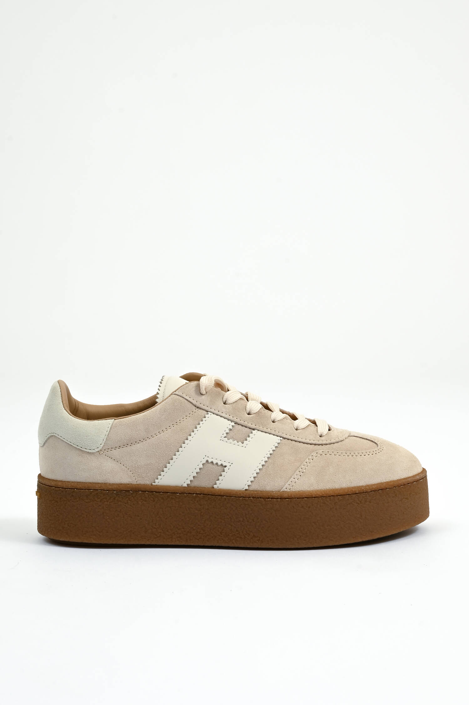 Sneaker LACE UP H681 in Hellbeige/Weiß