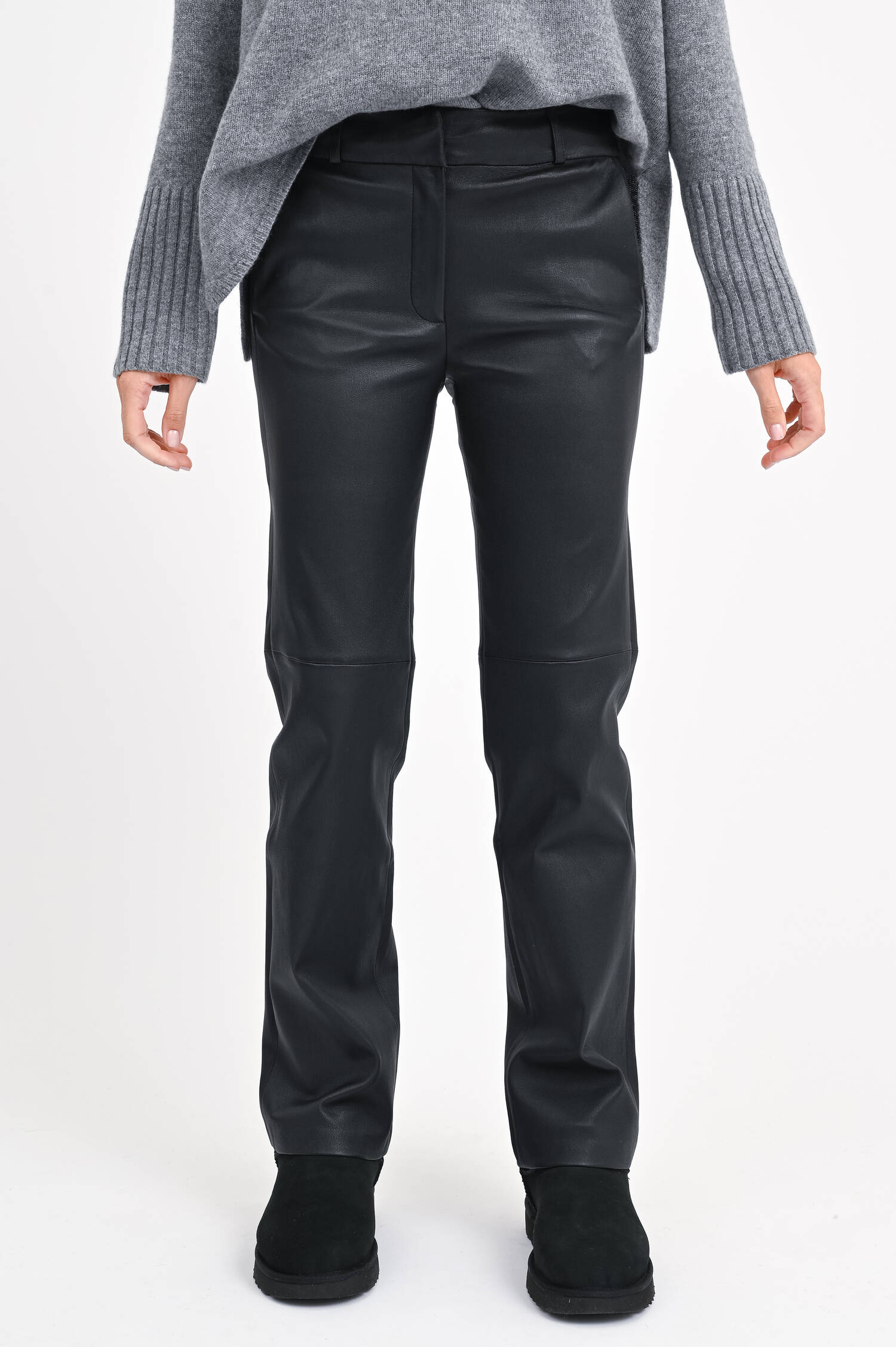 Lederhose JENNA STRECH in Schwarz