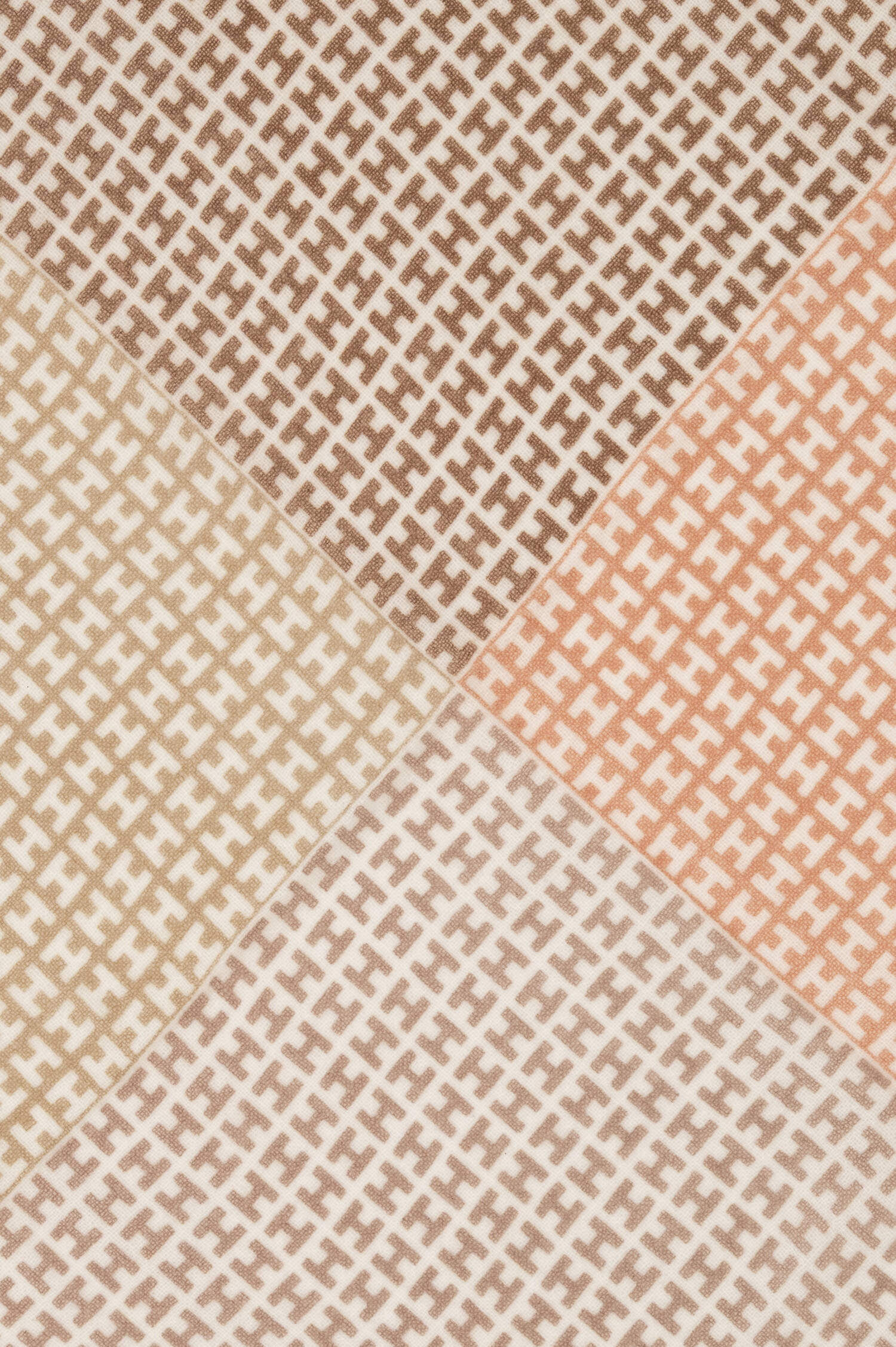 Cashmere-Schal mit H in Braun/Grün Cashmere-Schal mit H in Braun/Grün
