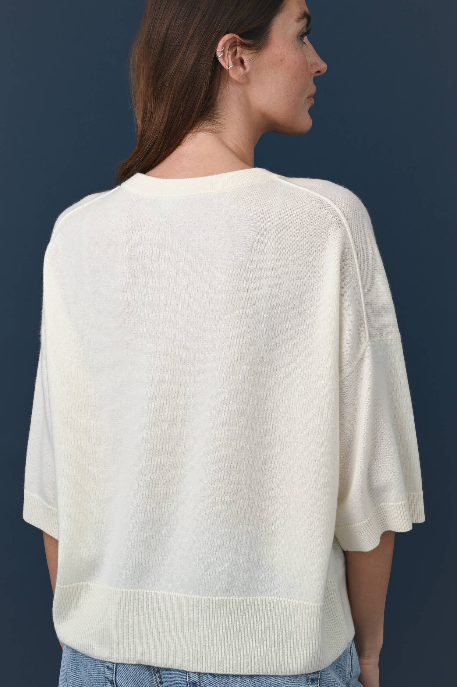 Cashmere Pullover in Naturbeige