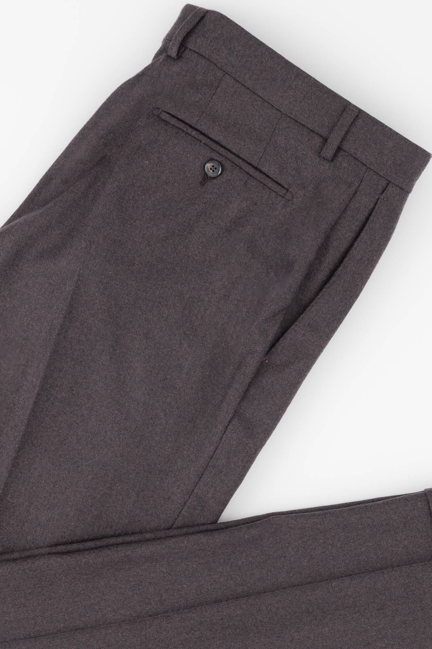 Flannel-Chinohose in Braun meliert