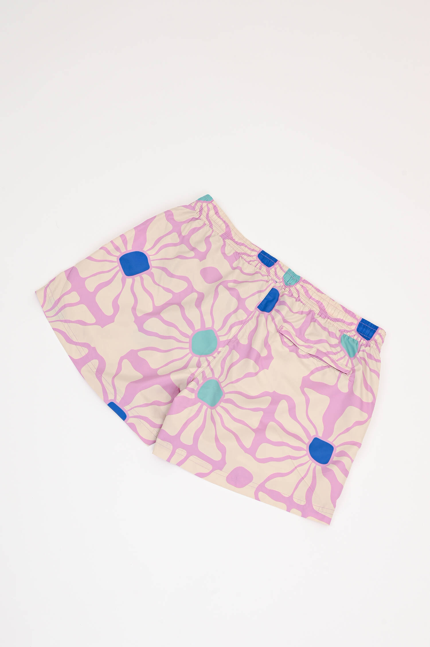 Badehose mit Seventies-Print in Multicolor