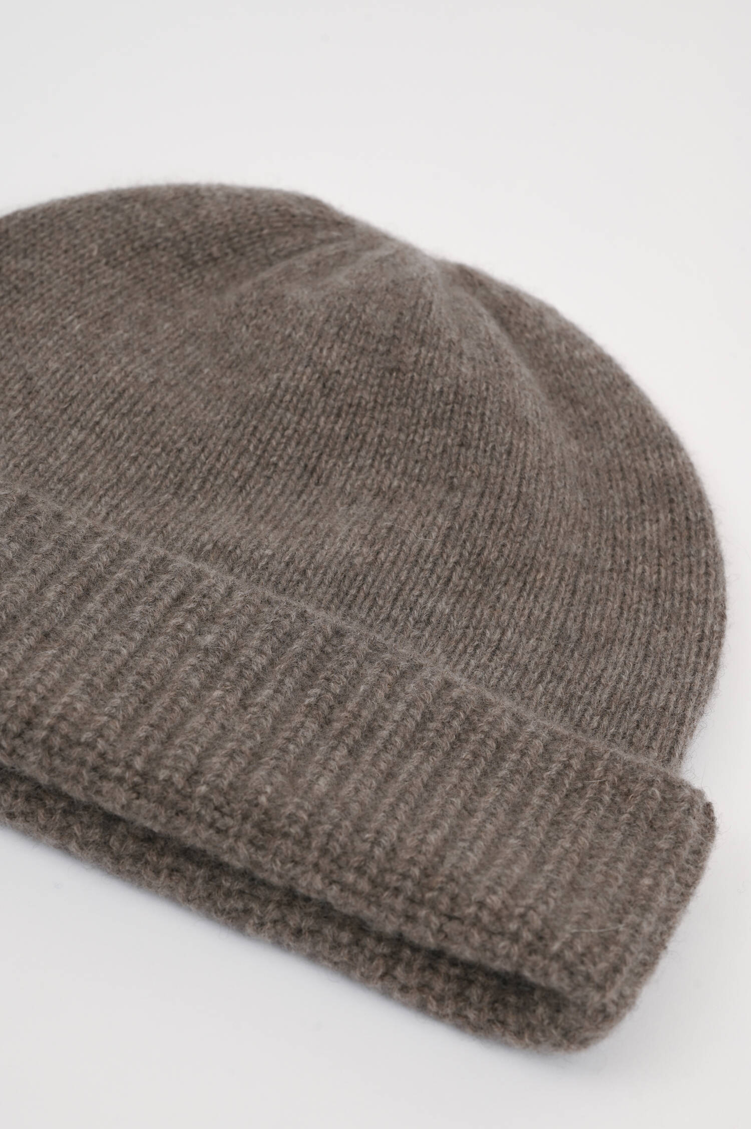 Cashmere Mütze in Taupe meliert