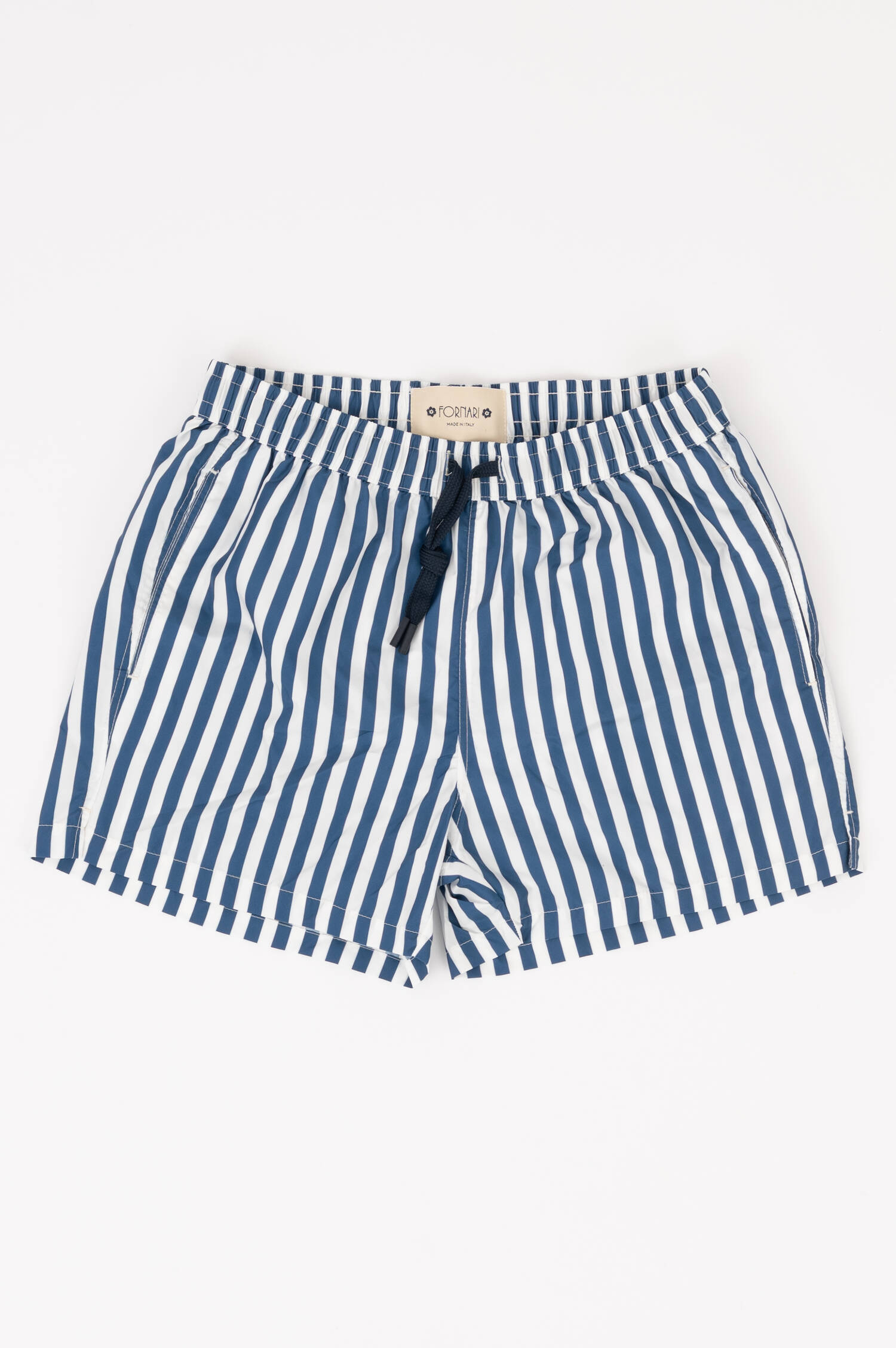 Badehose in Dunkelblau/Weiß gestreift