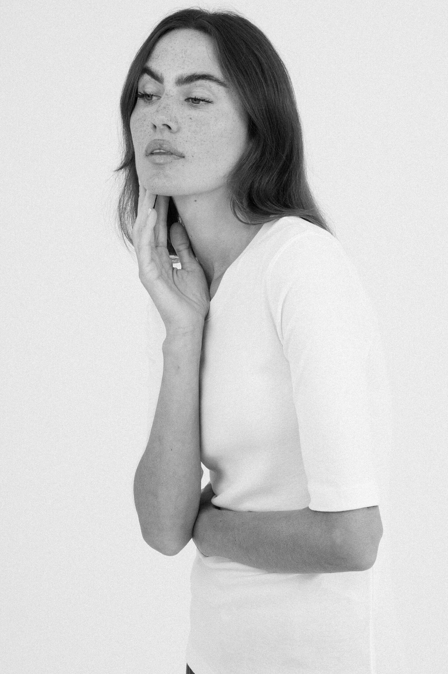 Rippshirt in Ivory