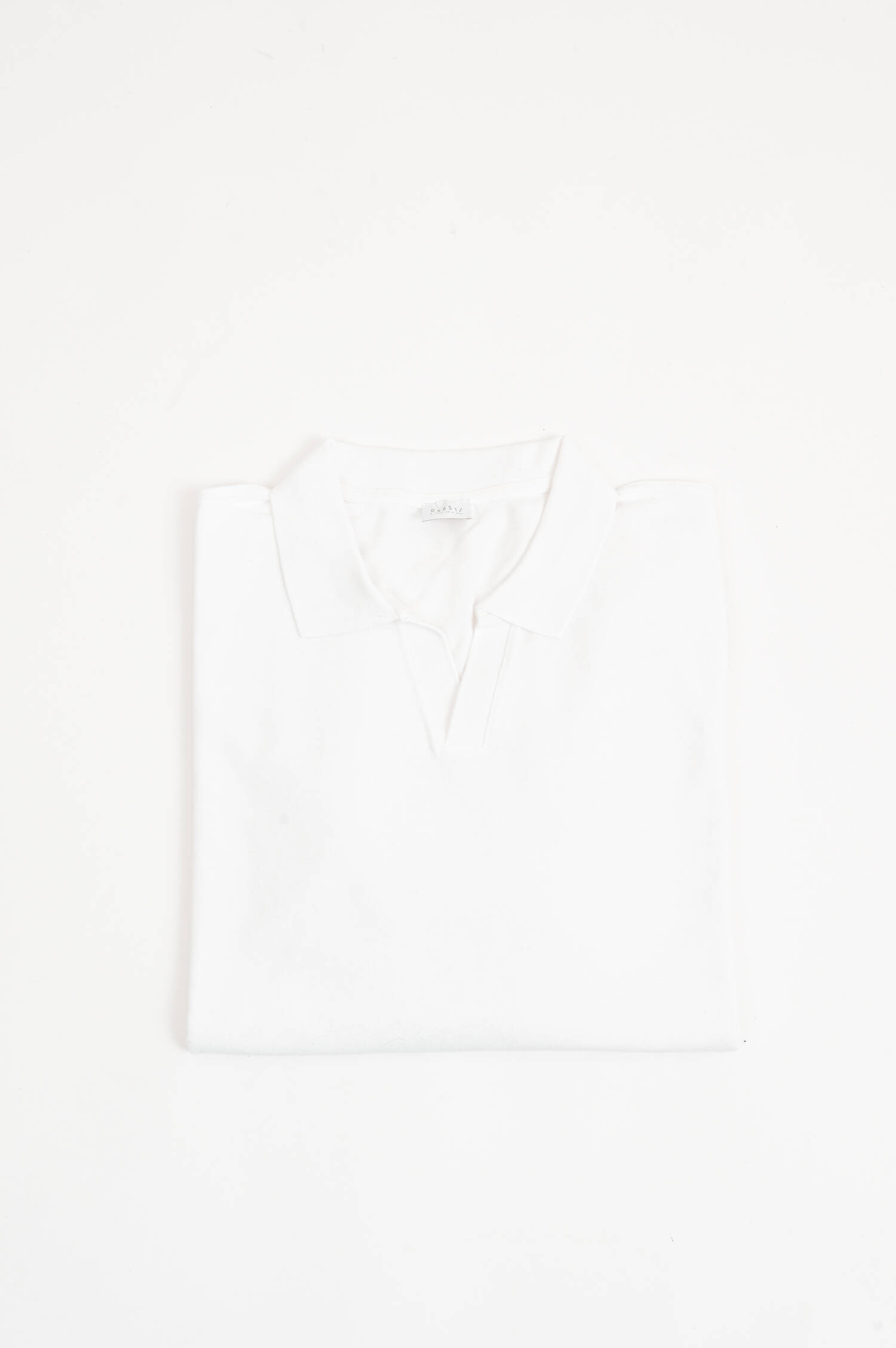 Lamgarm-Polo-Shirt in Weiß