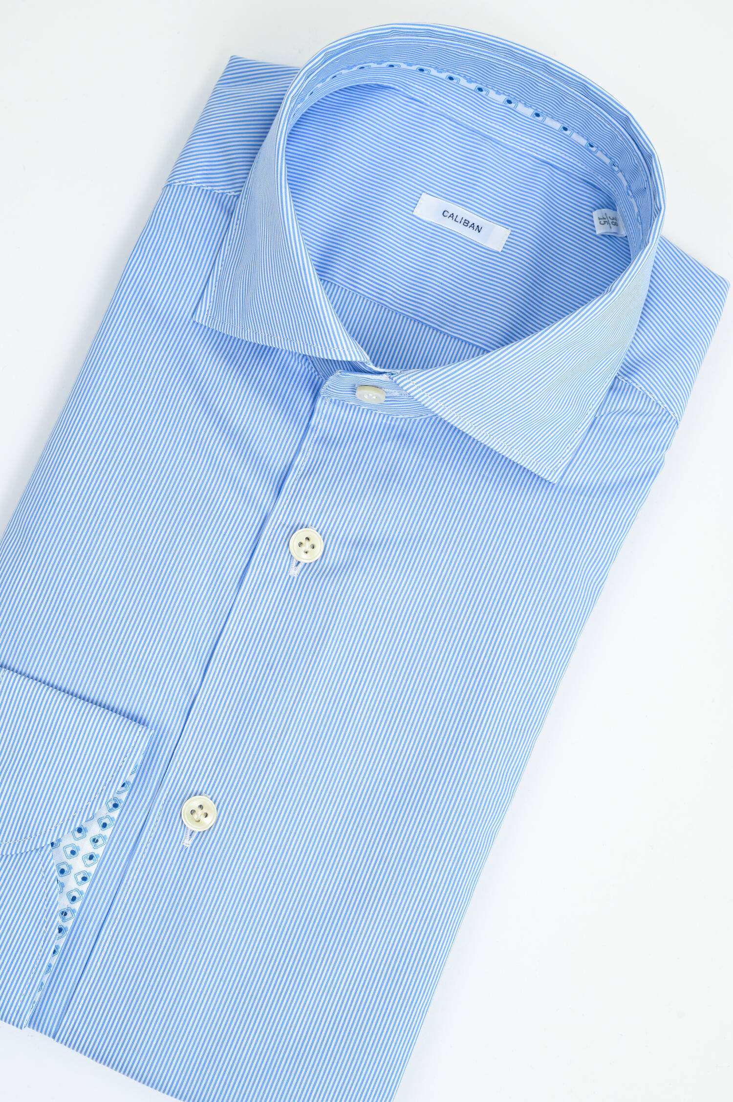 Gestreiftes Hemd aus Baumwoll-Mix in Blau/Weiß Gestreiftes Hemd aus Baumwoll-Mix in Blau/Weiß