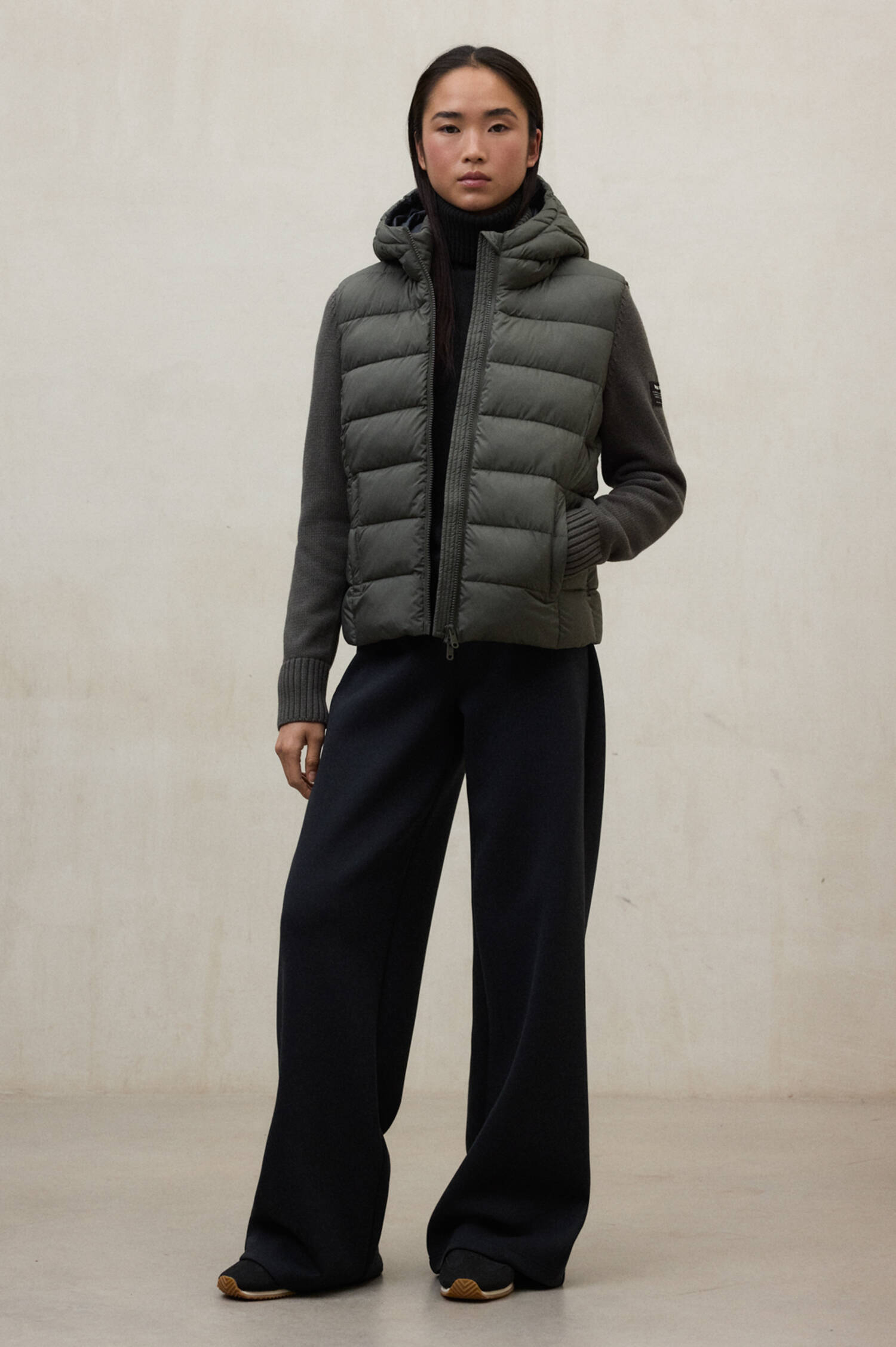 Hybrid Strickjacke DENALI in Oliv