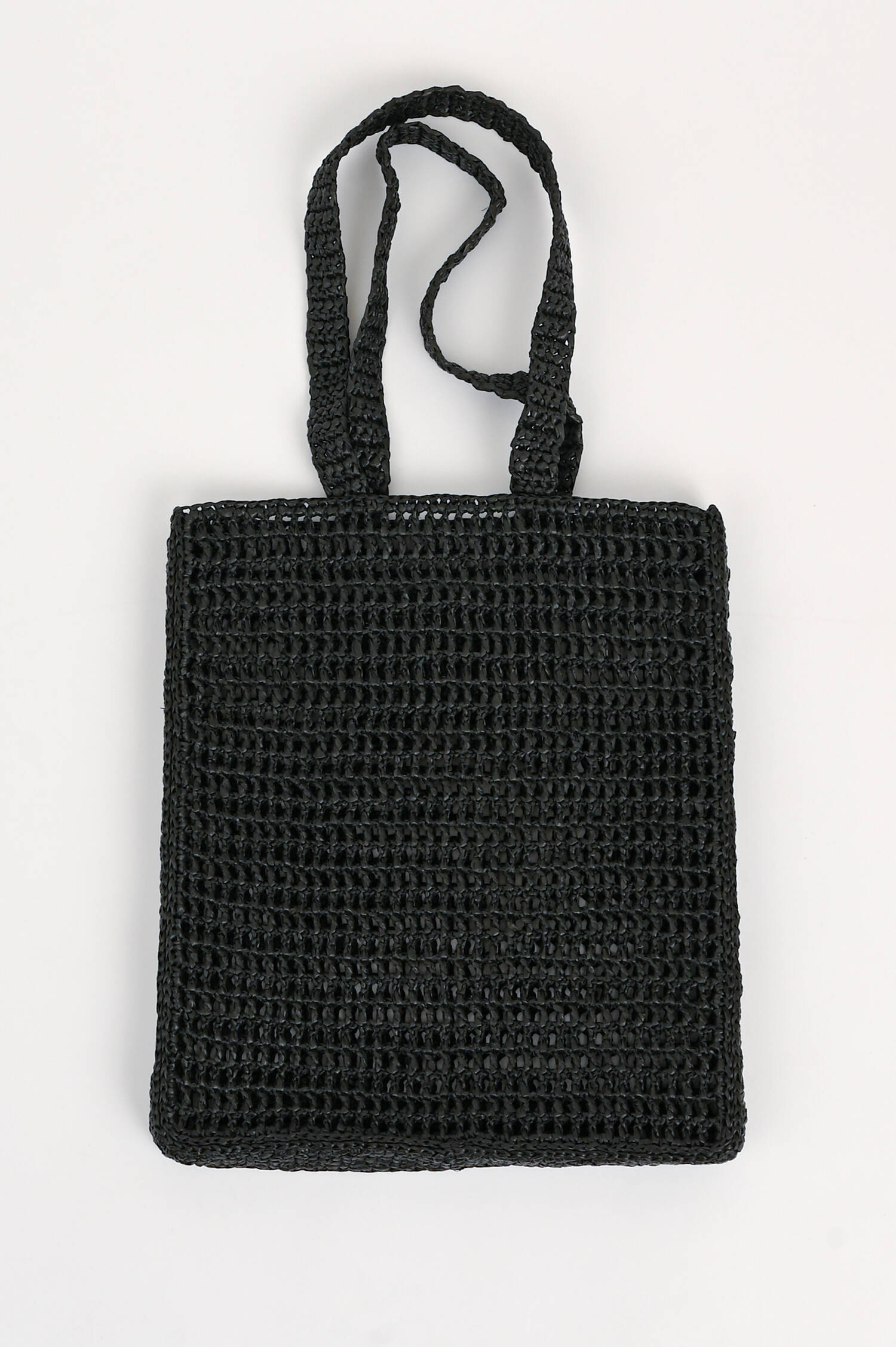 Macramé-Tasche SALOON in Schwarz