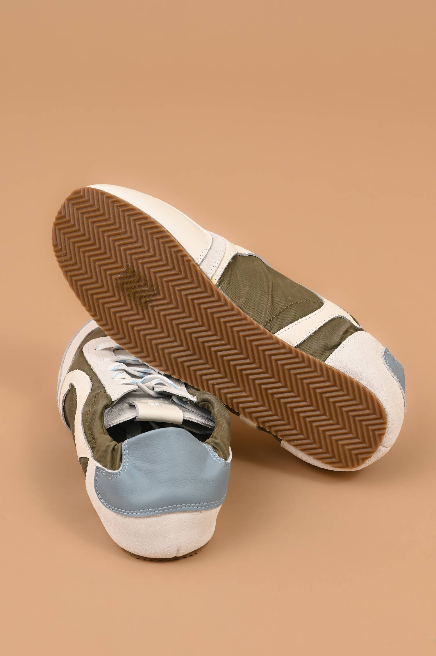 Sneaker SPORTY SOFTNESS in Khaki/Blau/Weiß
