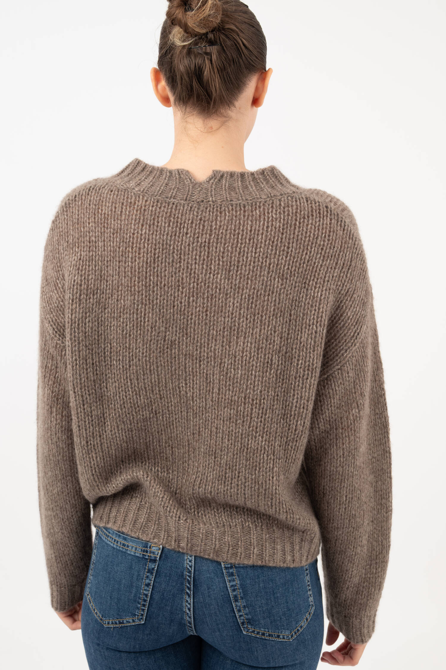 Cashmere-Seiden Pullover in Braun Cashmere-Seiden Pullover in Braun
