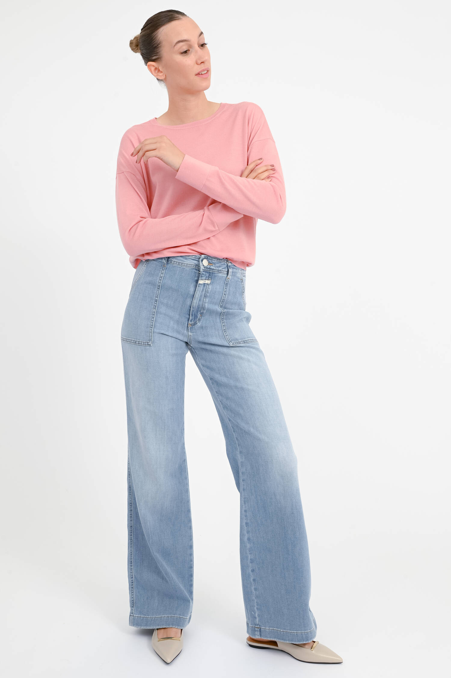  Flared Jeans ARIA in Hellblau