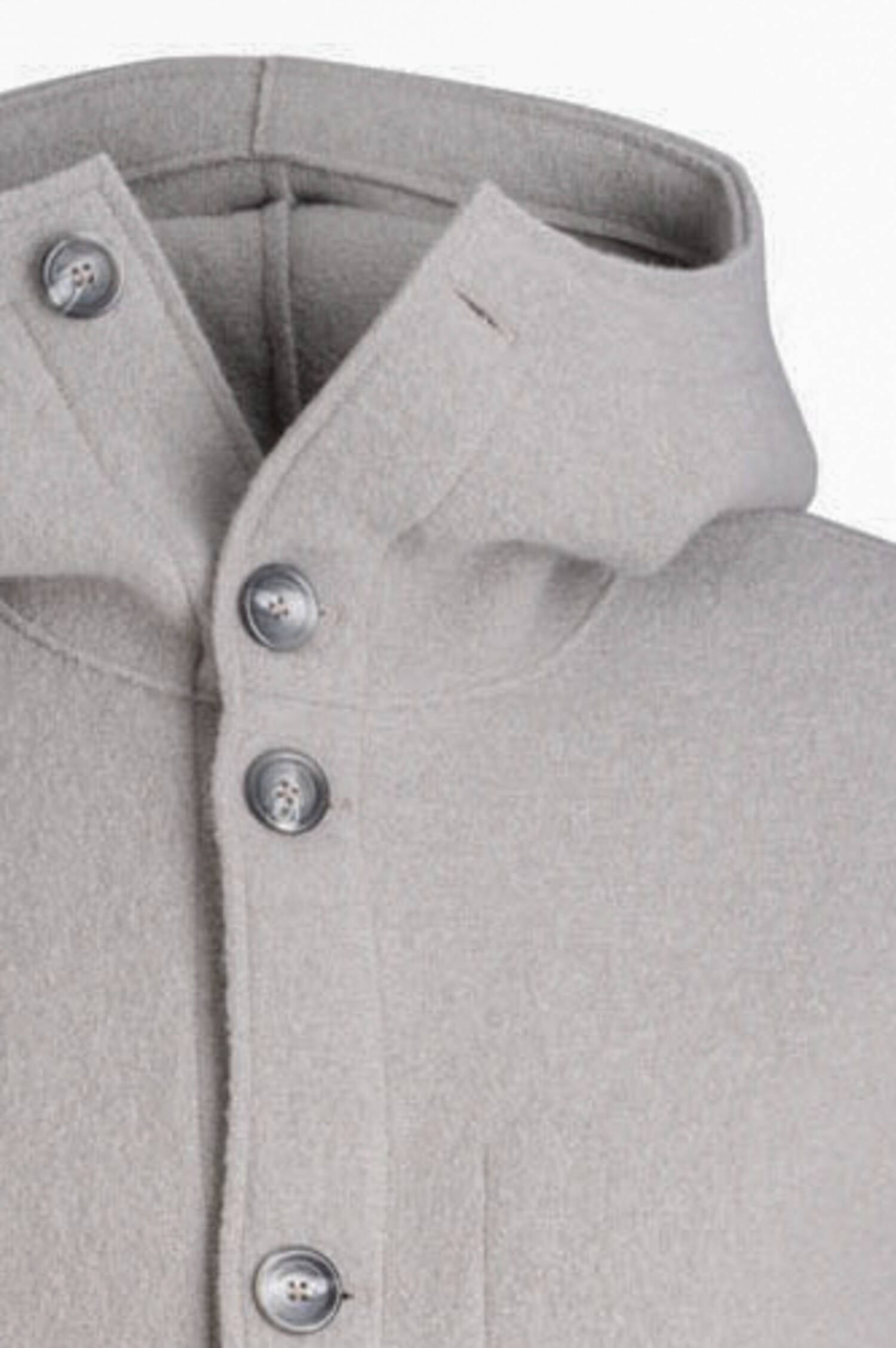 Mantel aus Wollwalk in Taupe Mantel aus Wollwalk in Taupe