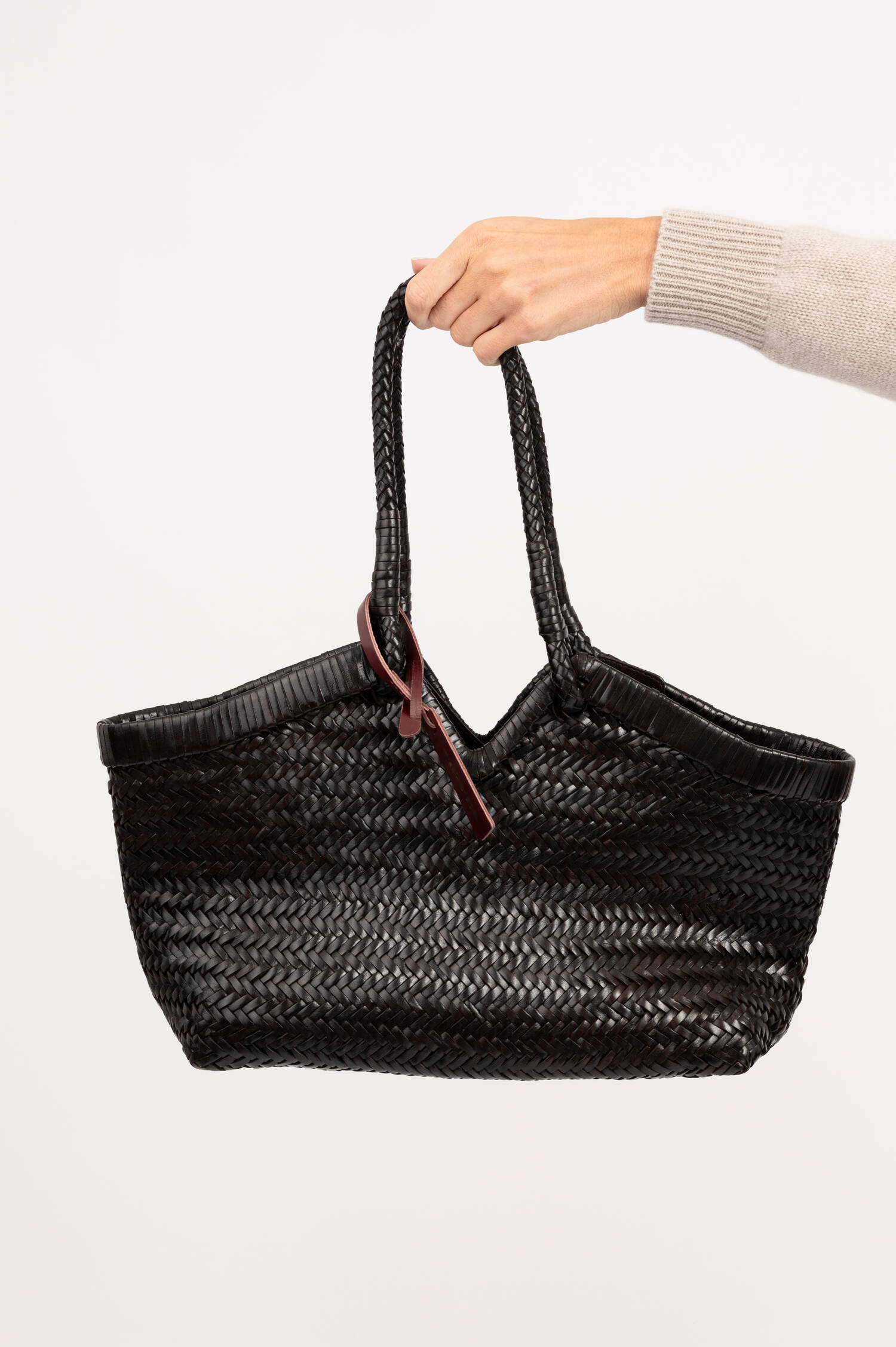 Leder Flecht Tote Bag CRUDELIA in Braun Leder Flecht Tote Bag CRUDELIA in Braun