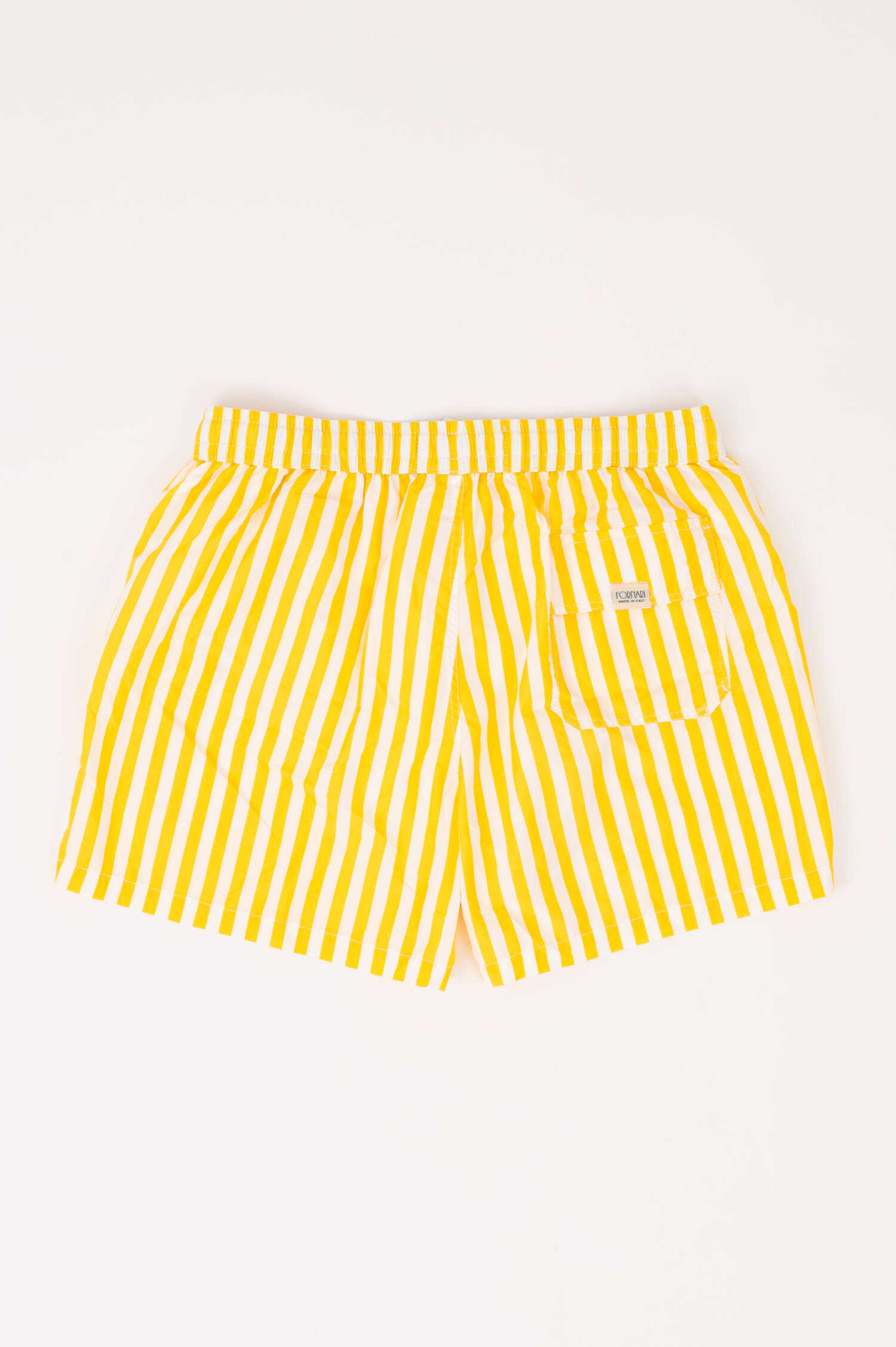 Badehose in Gelb/Weiß gestreift