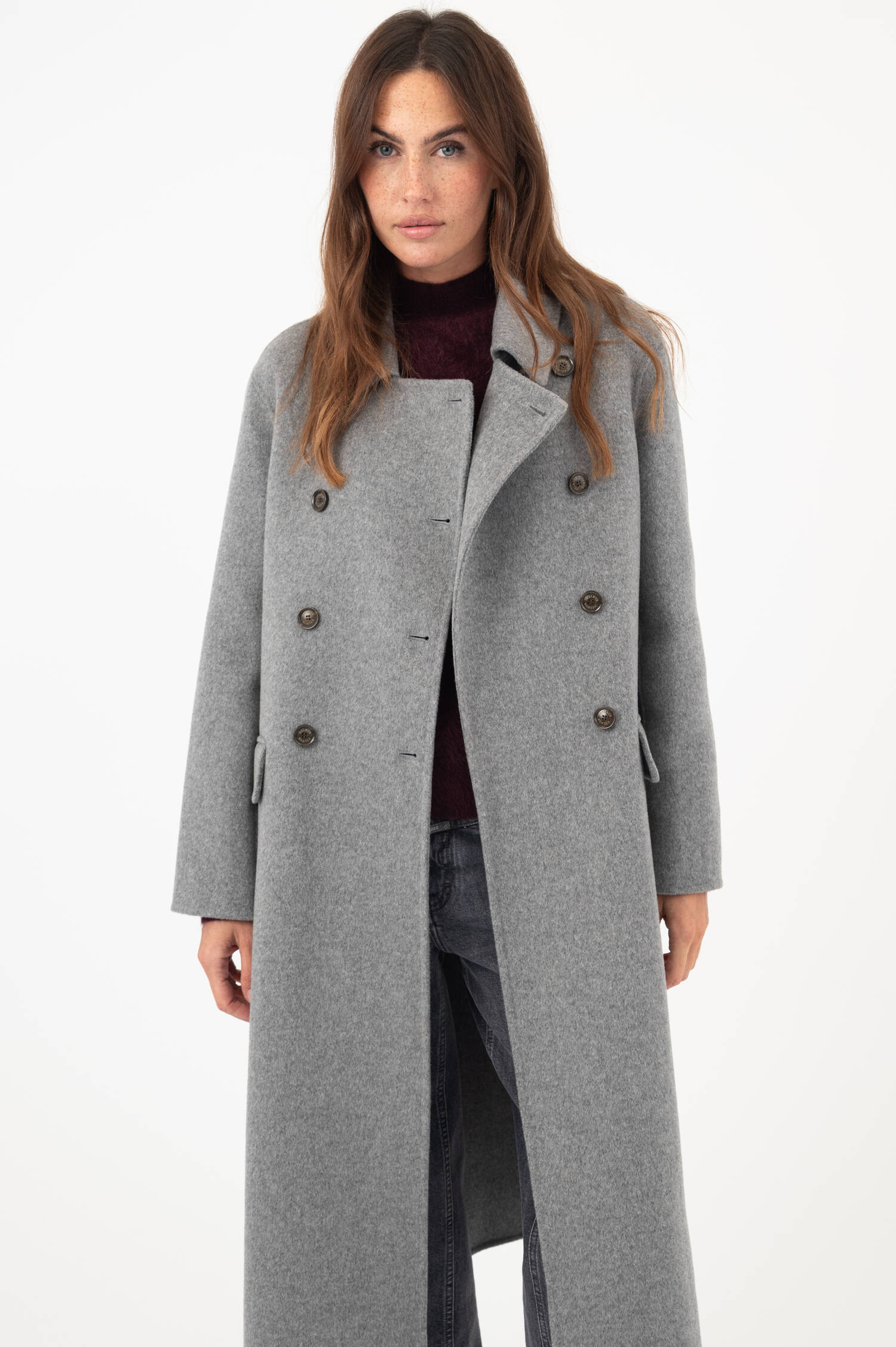 Woll-Cashmere-Mantel REGINA in Grau