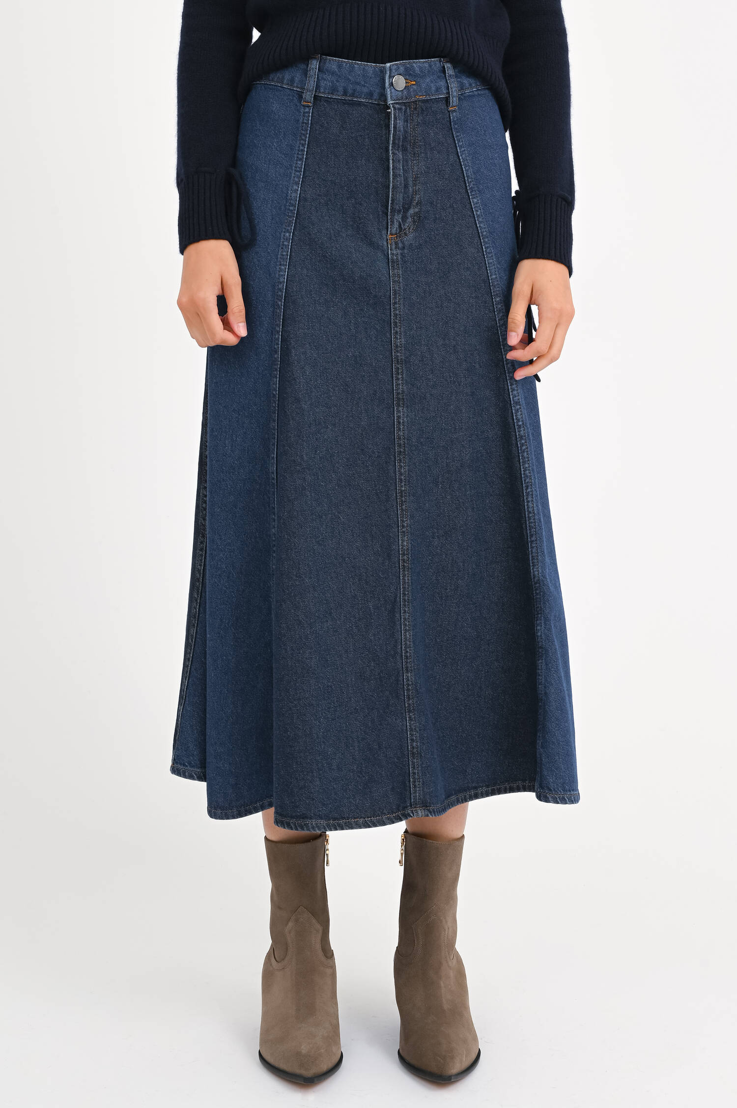 Denim-Glockenrock in Dunkelblau