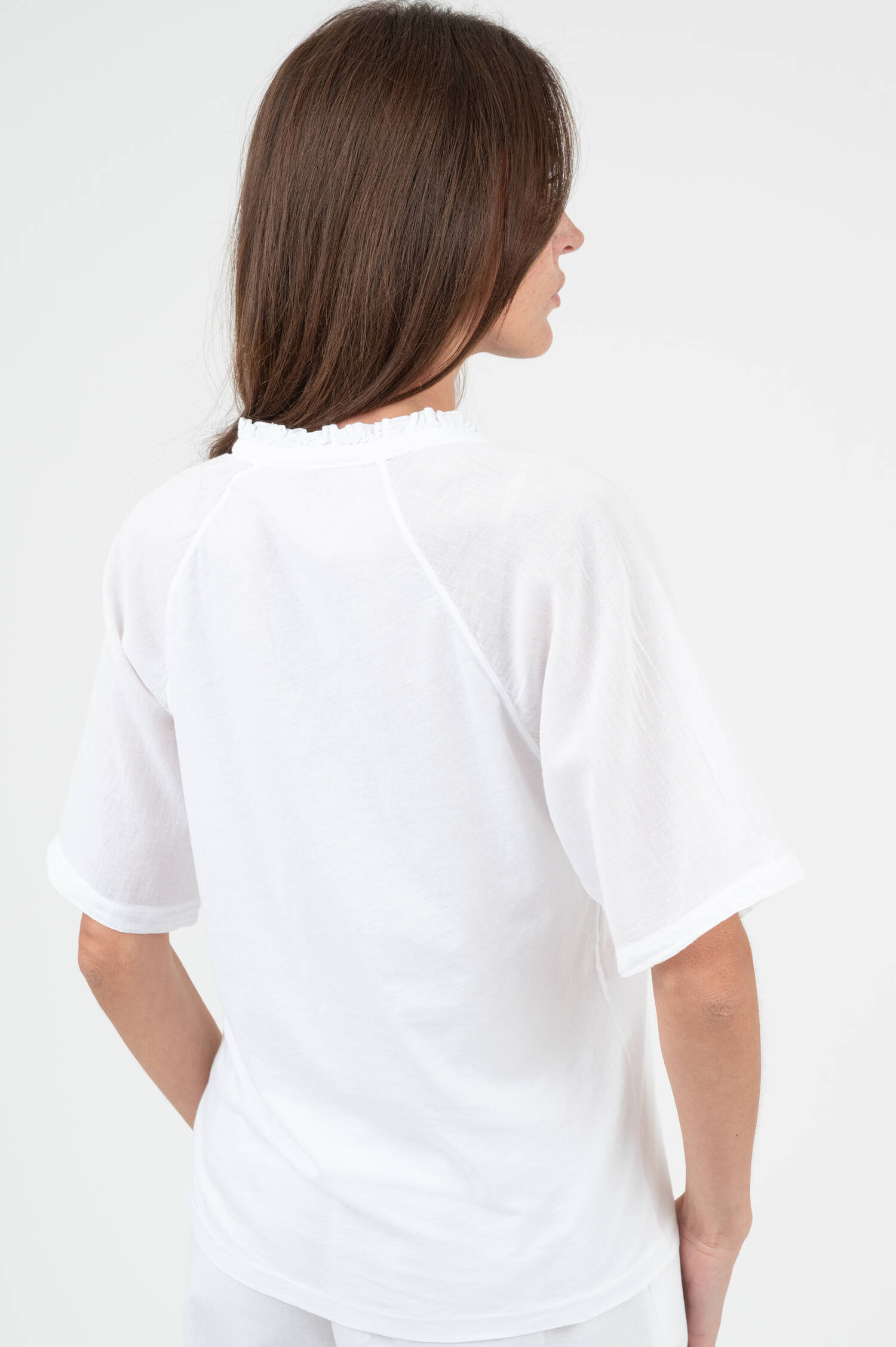 Kurzarm Bluse in Weiß Kurzarm Bluse in Weiß