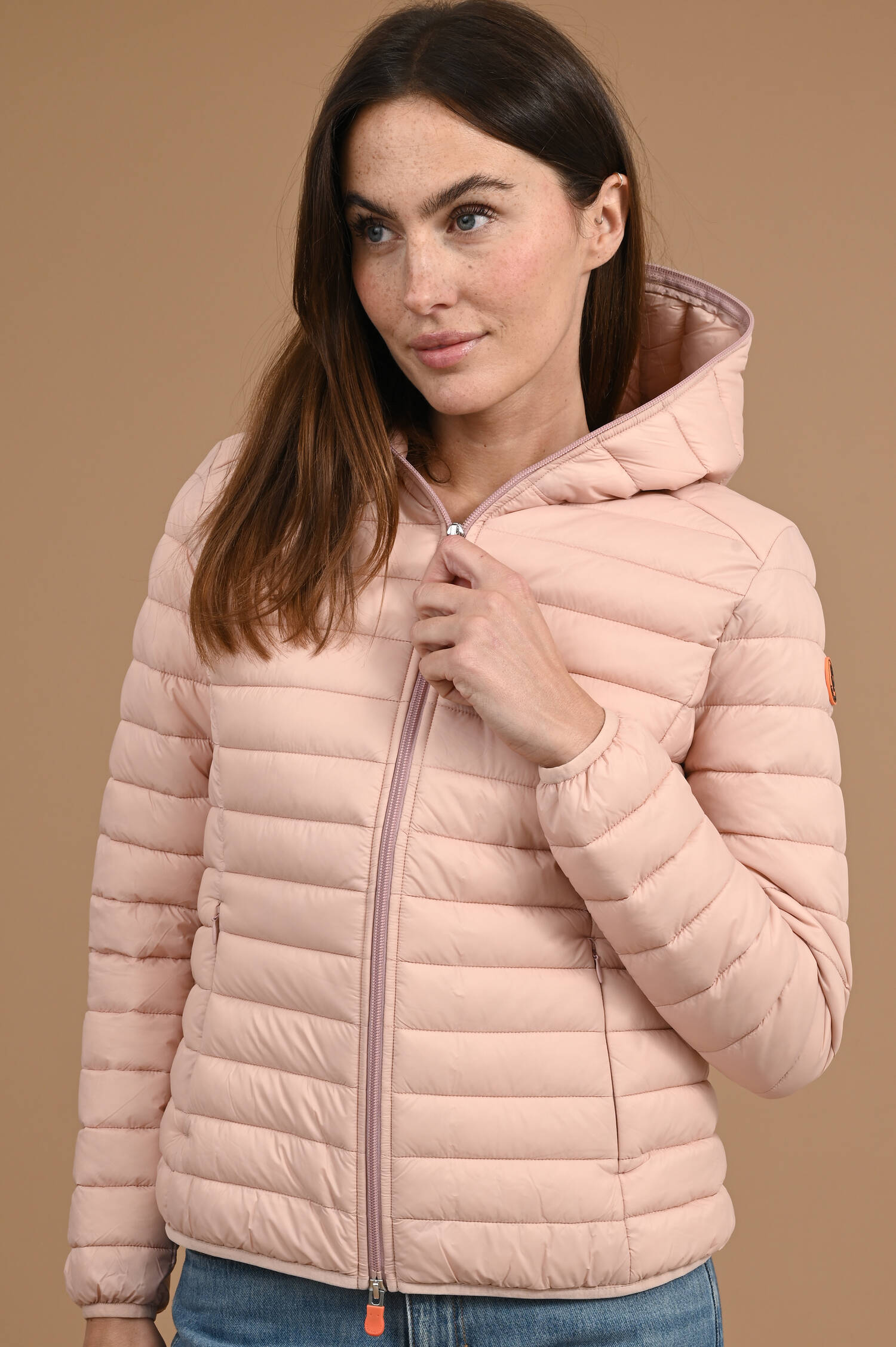 Steppjacke DAISY mit Kapuze in Blush Pink