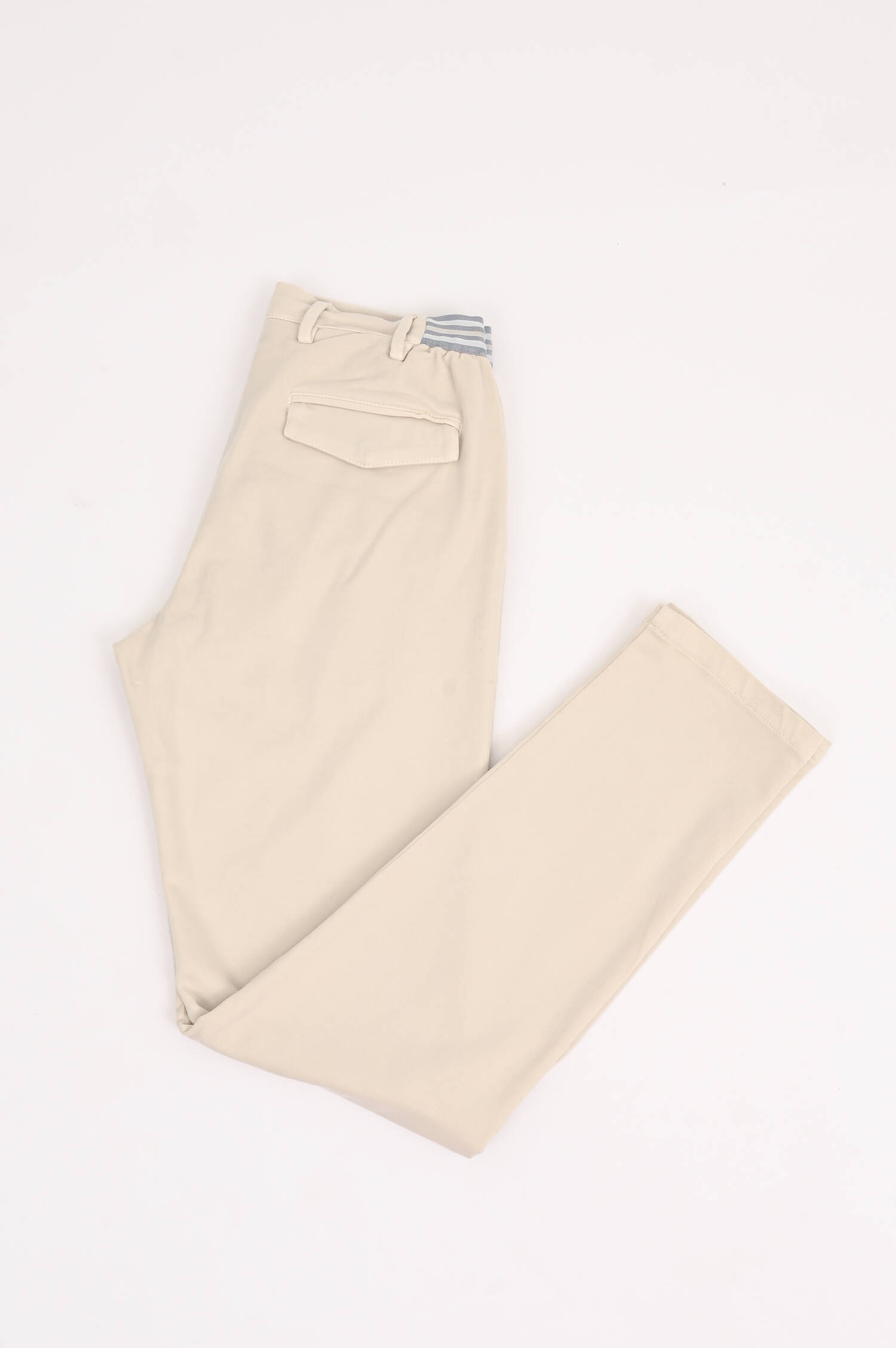Chino-Hose aus Baumwolle in Creme