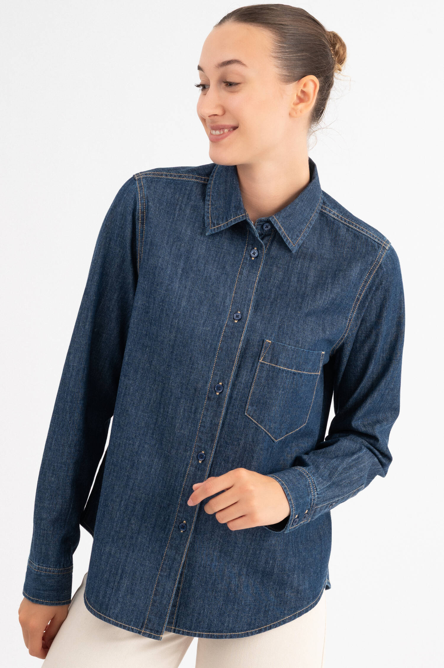 Denim-Shirt in Navy Denim-Shirt in Navy