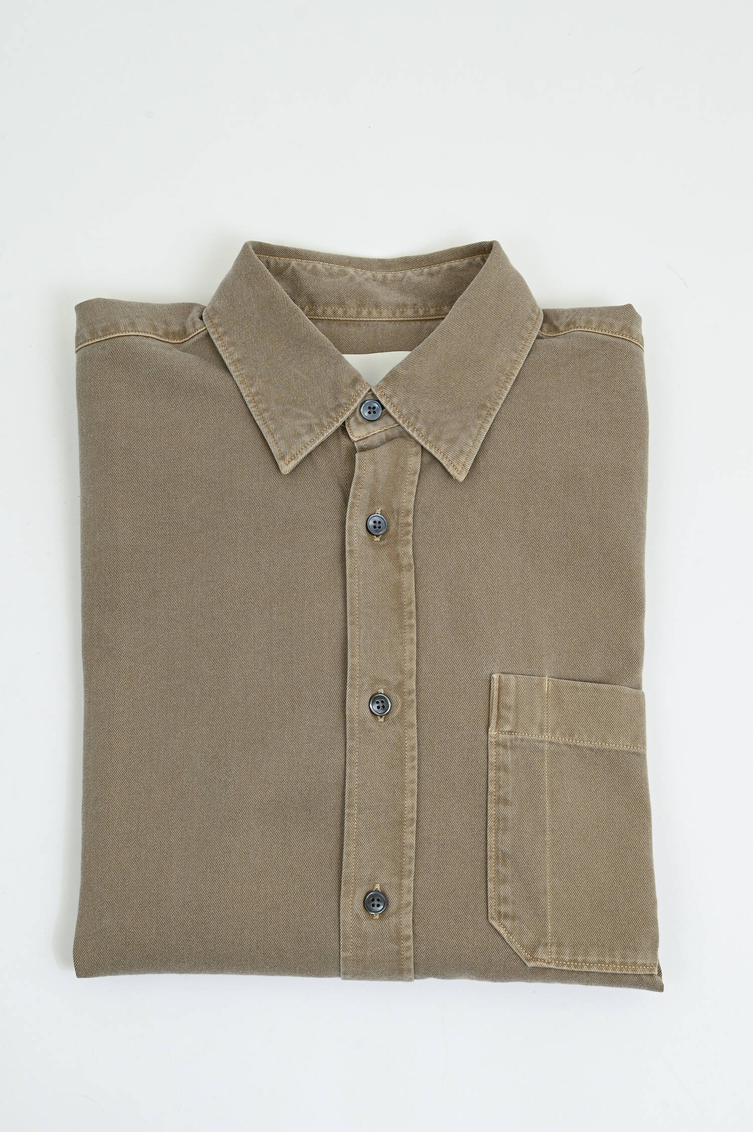 Overshirt mit aufgesetzter Tasche in Rock Beige