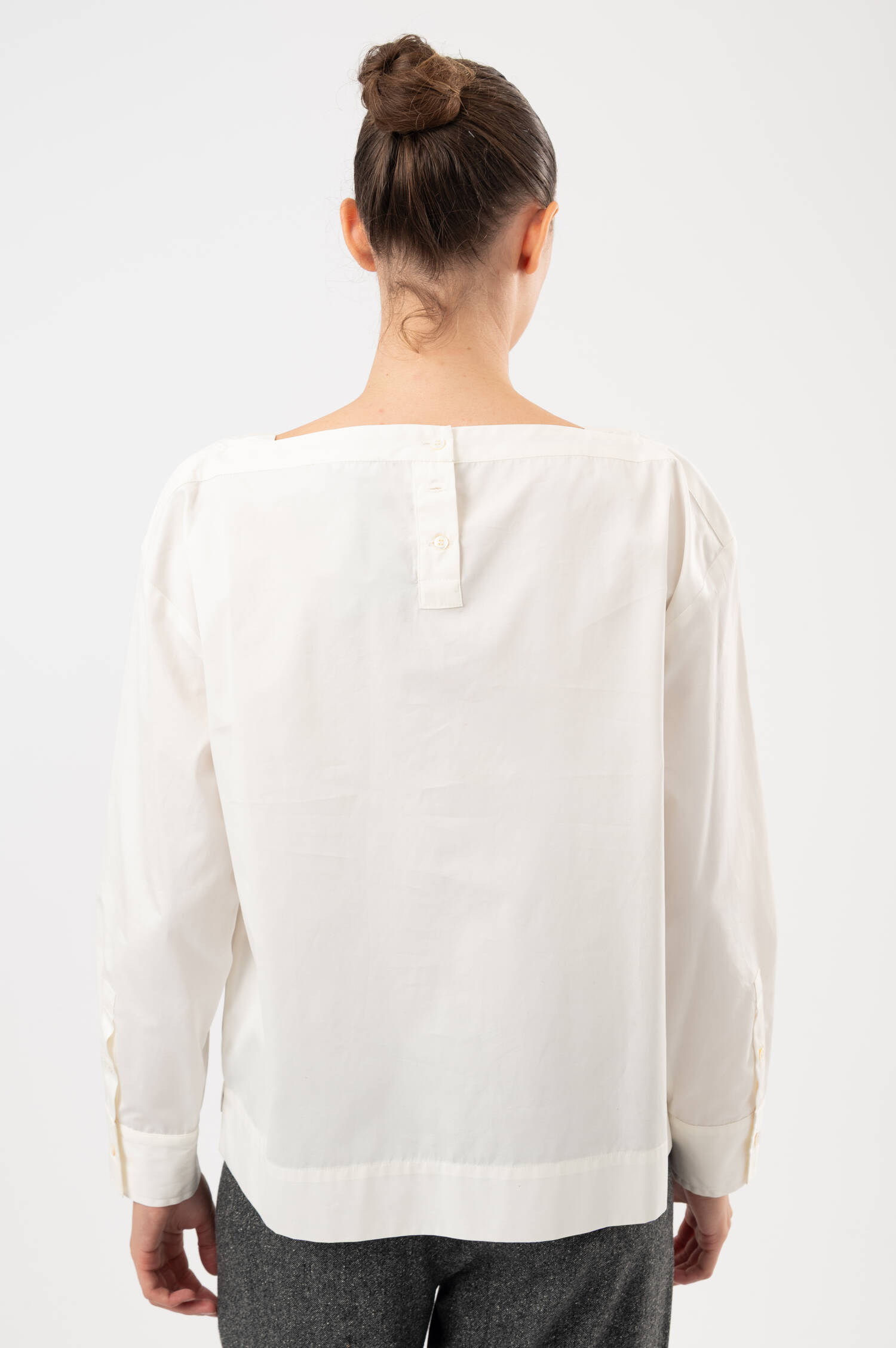 Baumwollbluse in weß