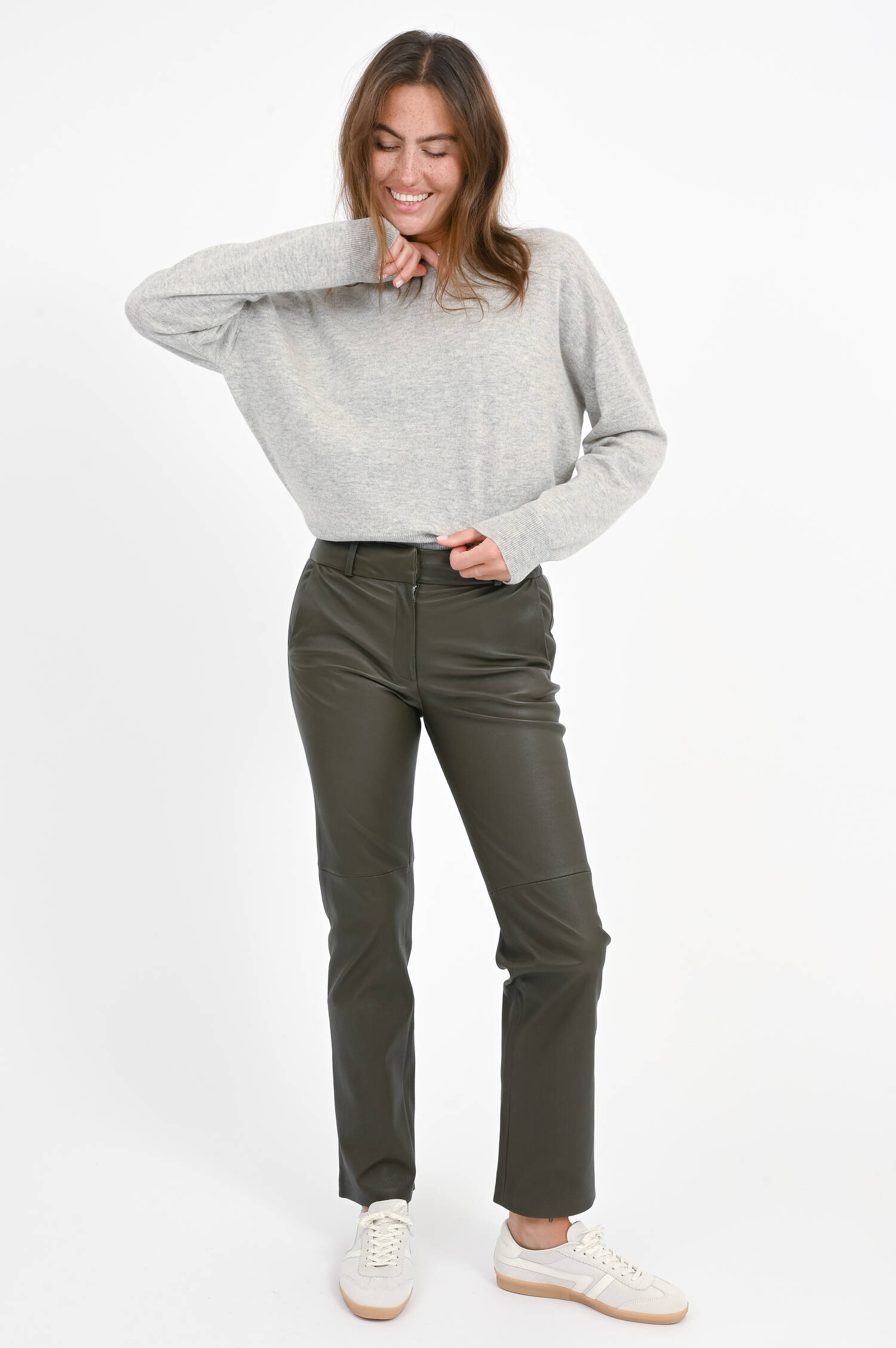 Lederhose JENNA in Dark Green