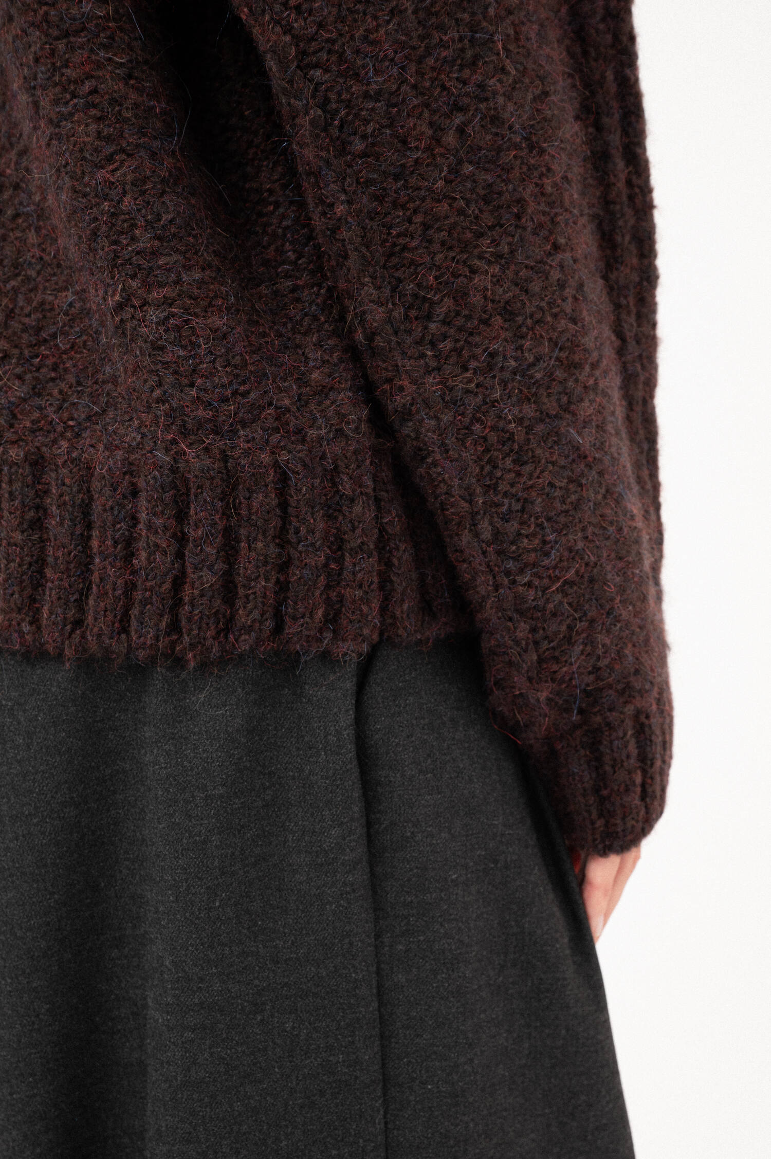 Pullover ZANERA in Bordeaux meliert Pullover ZANERA in Bordeaux meliert