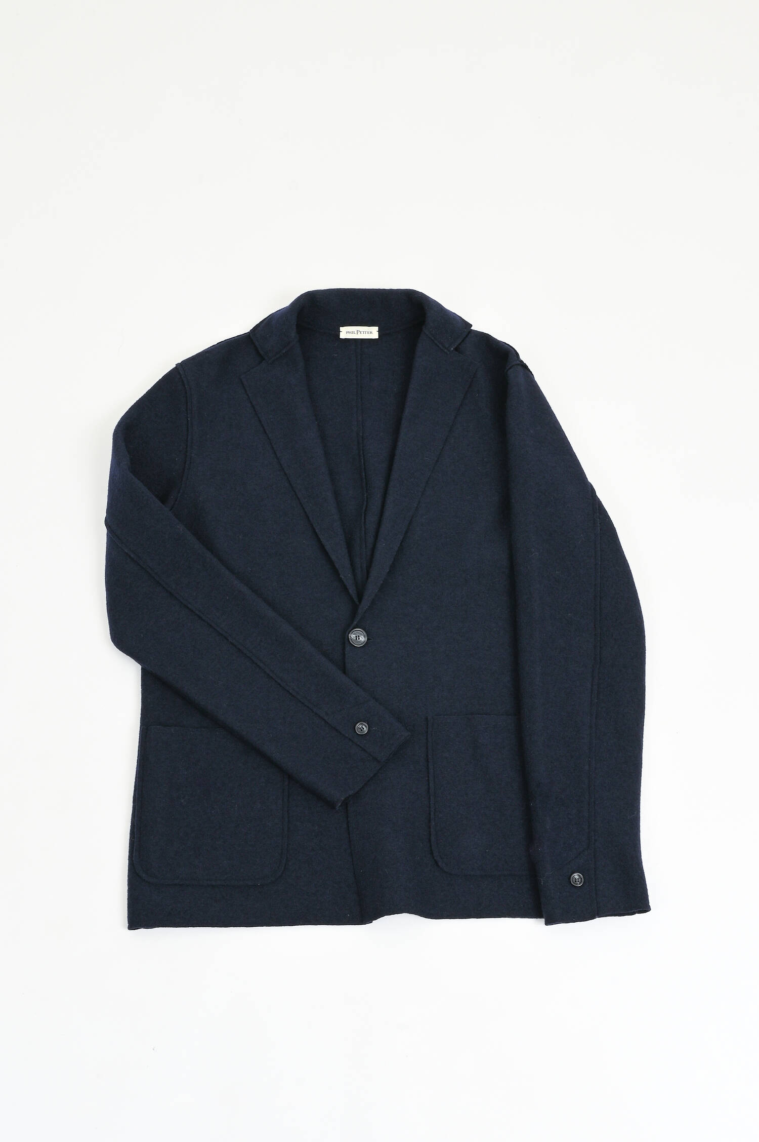 Strick-Sakko aus Wolle in Navy