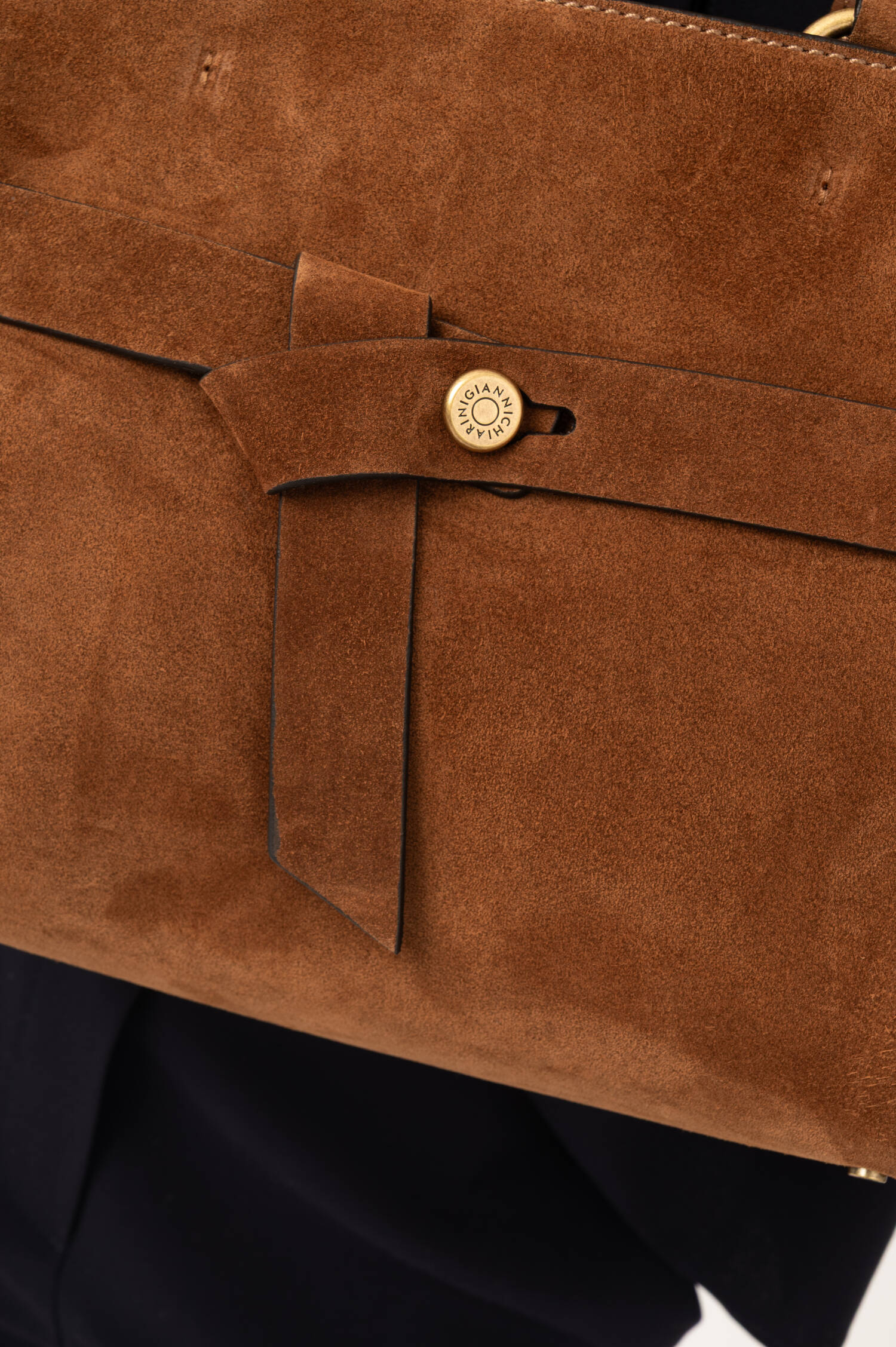 Veloursledertasche MIRANDA in Braun