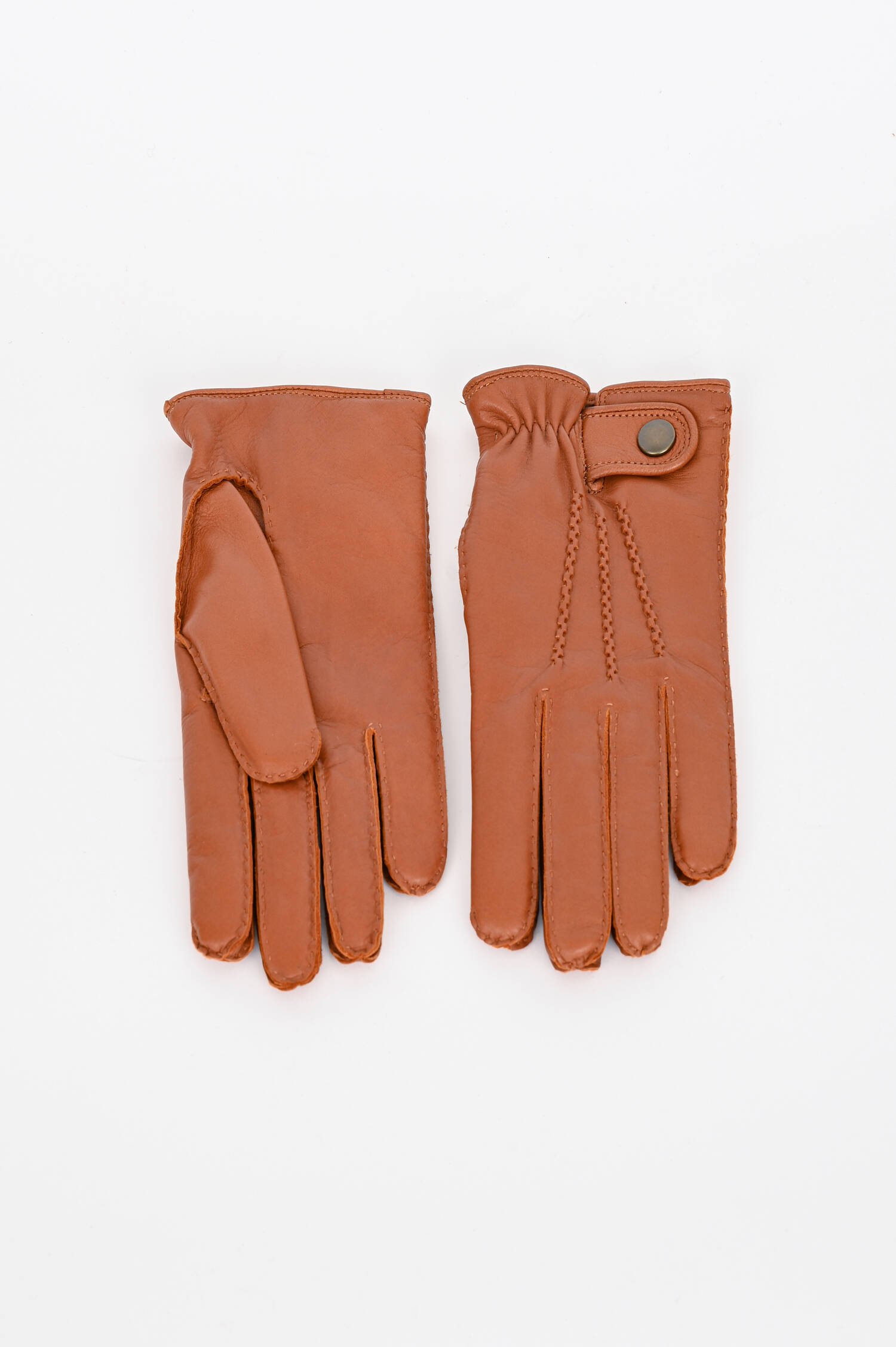 Handschuhe aus weichem Leder in Rotbraun