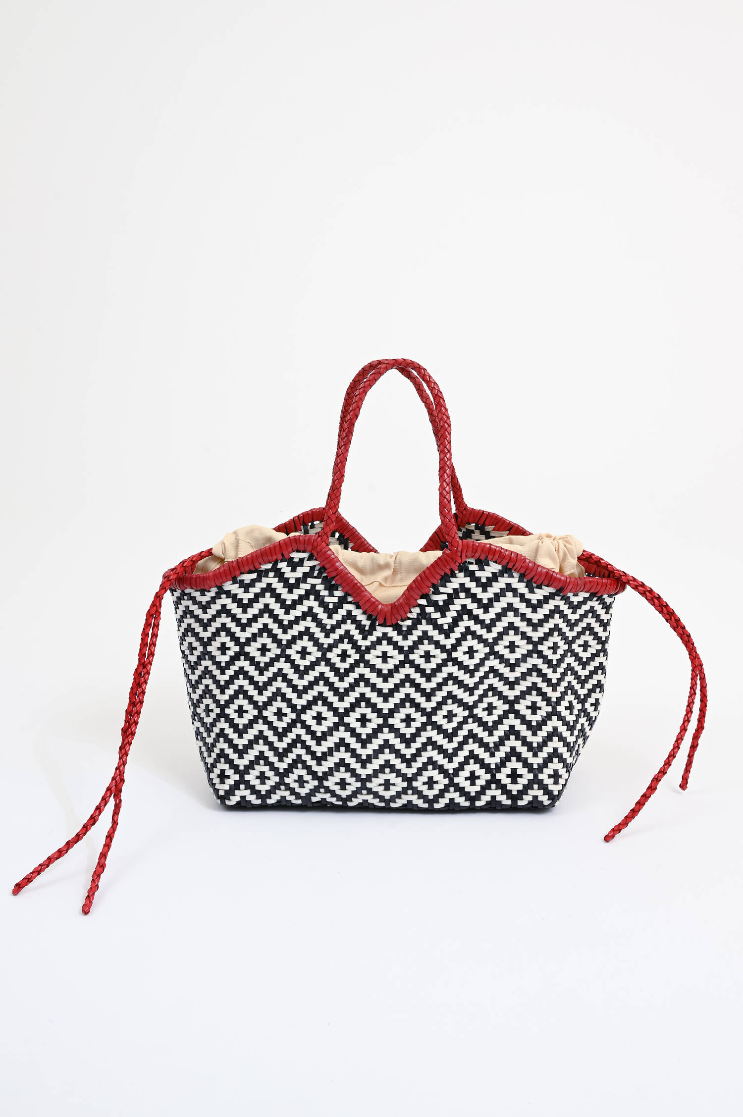 Shopper NERUDA in Schwarz/Weiß/Rot