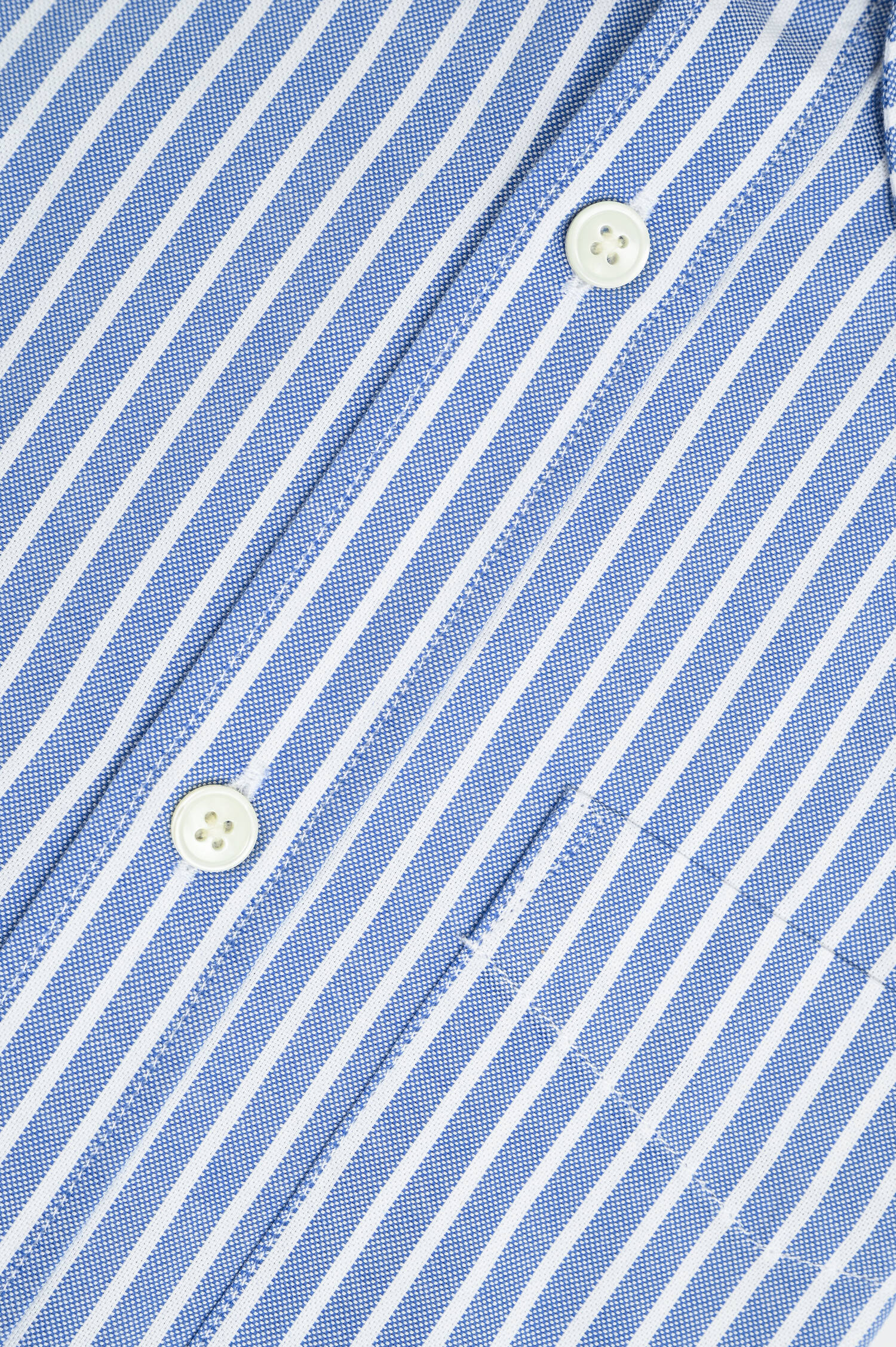 Gestreiftes Hemd aus Baumwolle in Blau/Weiß
