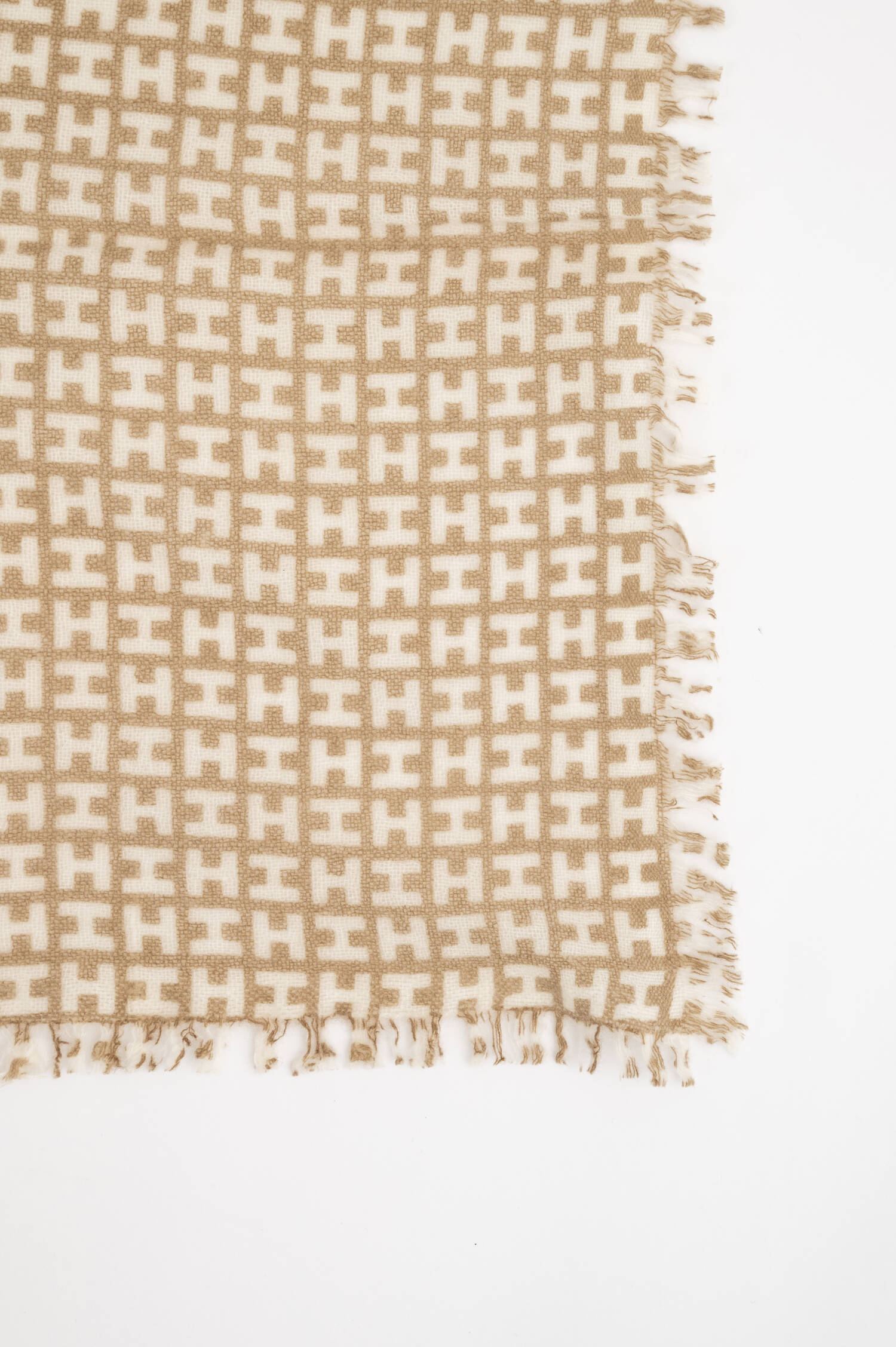 Cashmere-Schal mit H in Braun/Grün Cashmere-Schal mit H in Braun/Grün