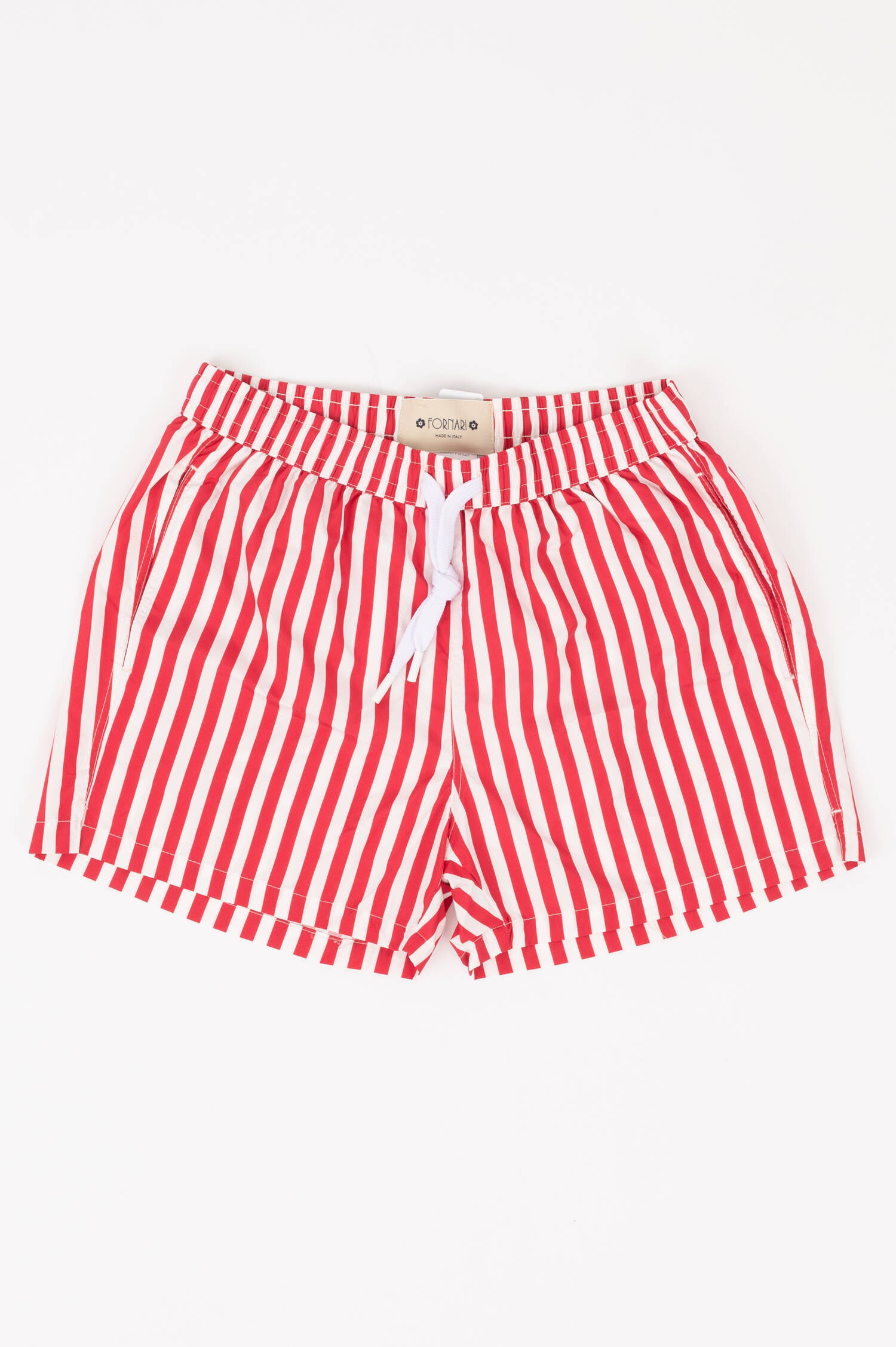Badehose in Rot/Weiß gestreift