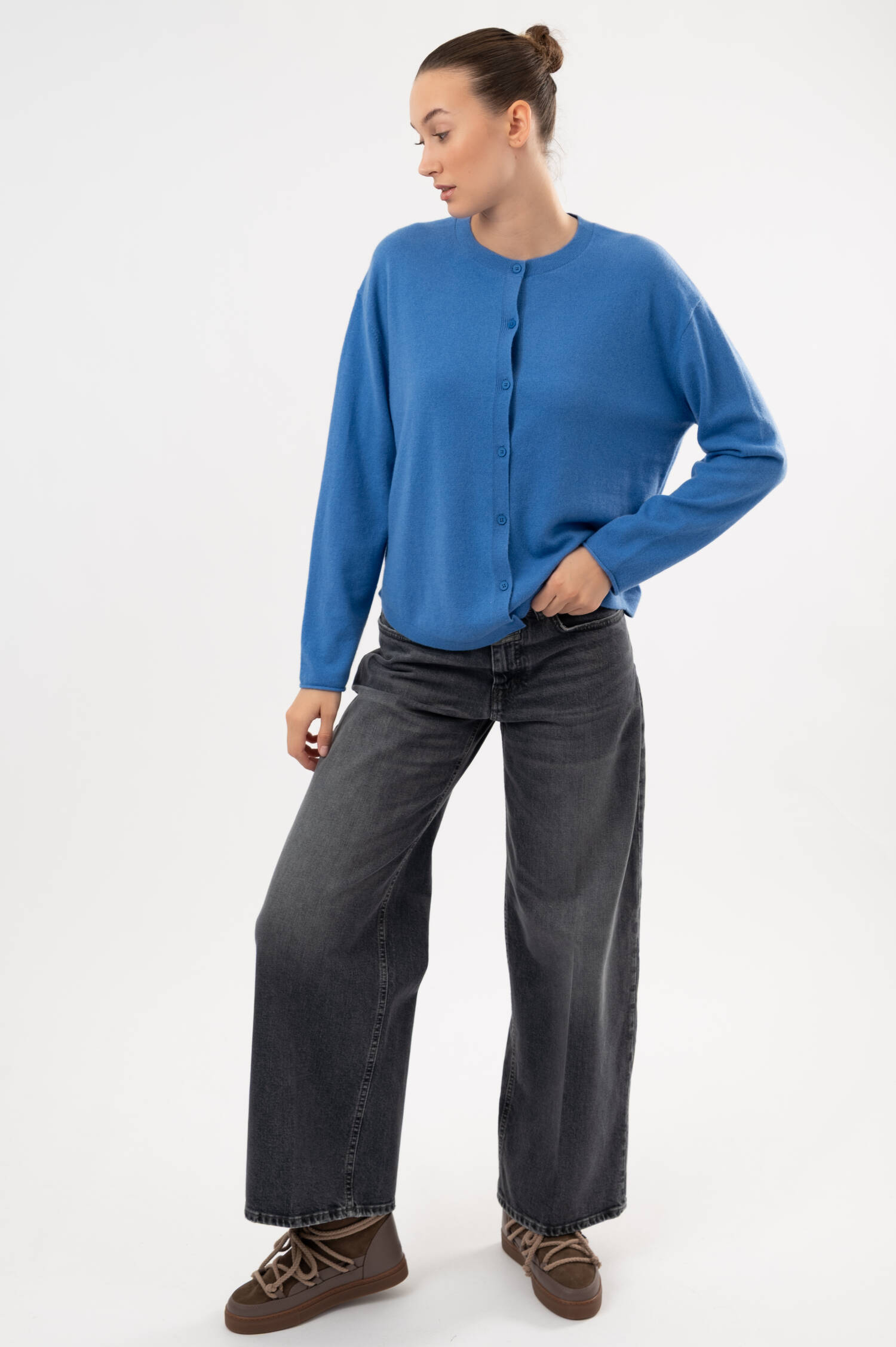 Cashmere-Cardigan in Hellblau Cashmere-Cardigan in Hellblau