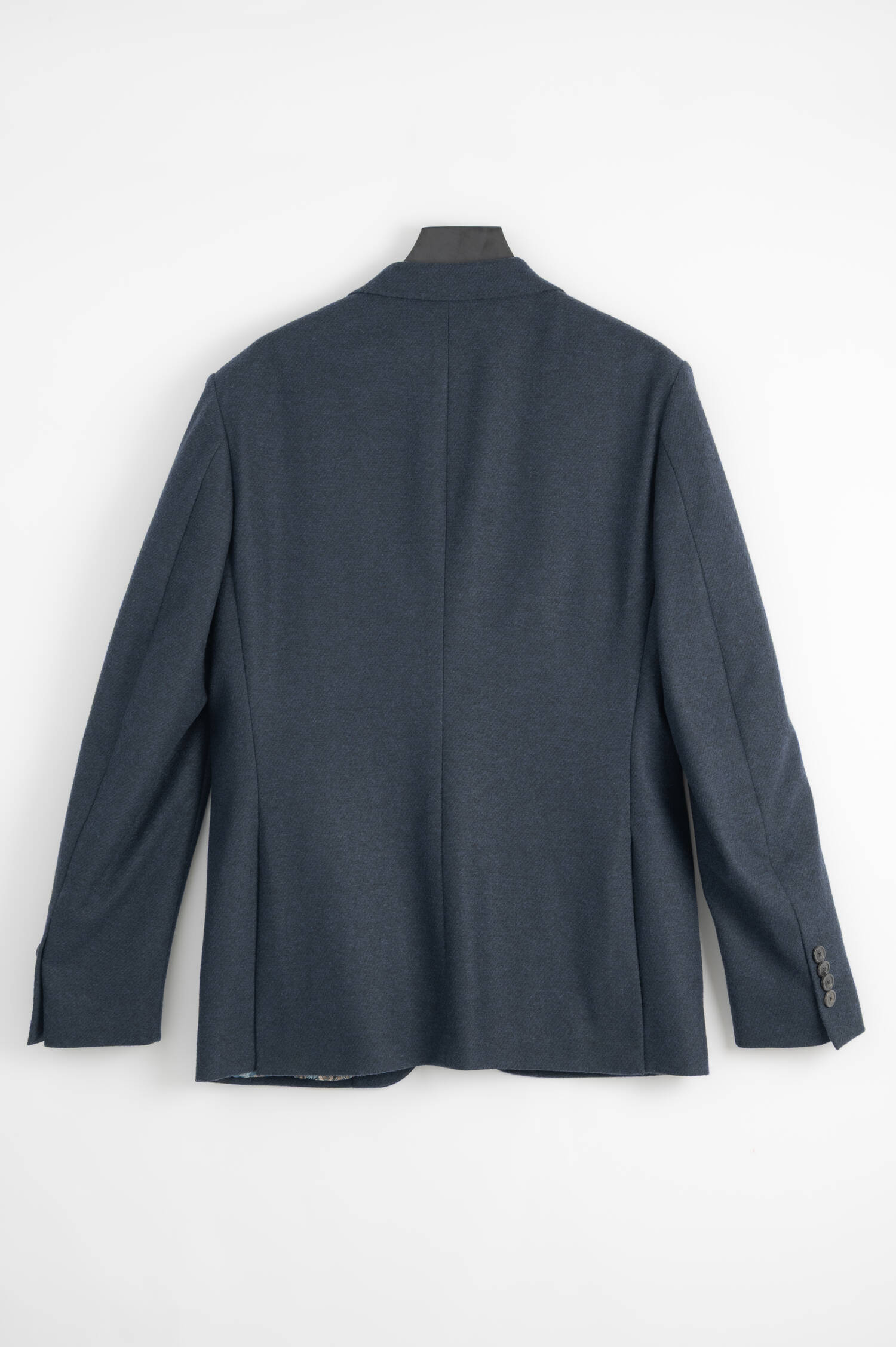Stoff-Sakko mit Spitzrevers in Blau