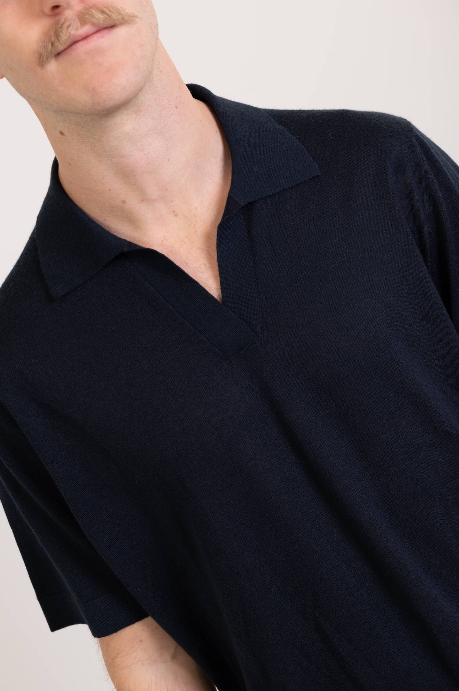 Cashmere Polo-Shirt PETER in Navy Cashmere Polo-Shirt PETER in Navy