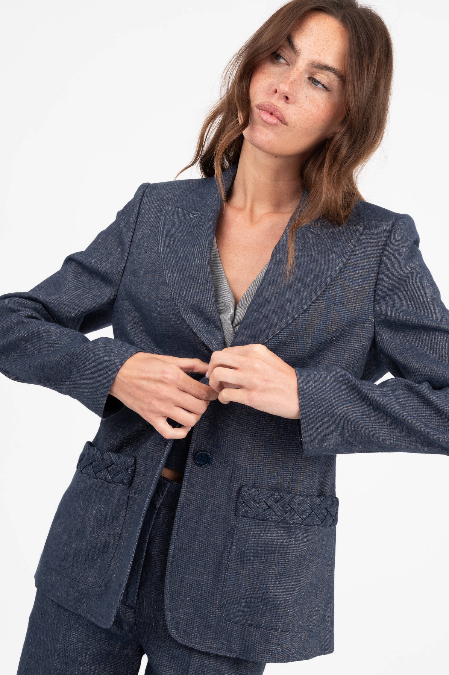 Denim Blazer in Dunkelblau Denim Blazer in Dunkelblau