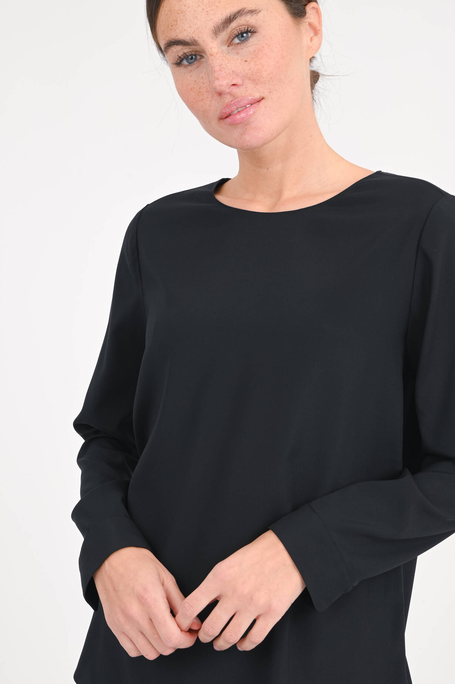 Seidenbluse in Schwarz