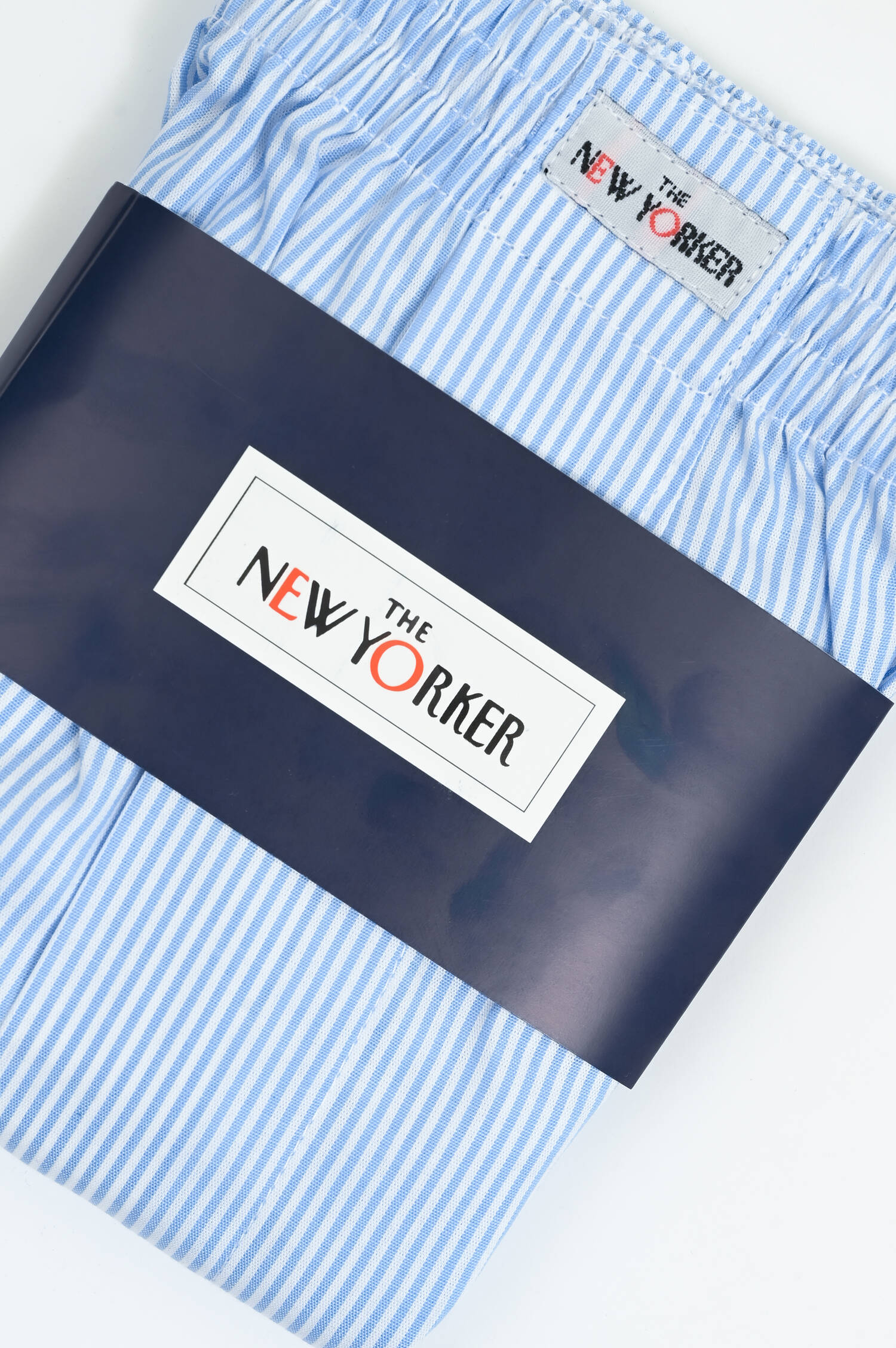 Boxershorts aus Baumwolle in Hellblau gestreift